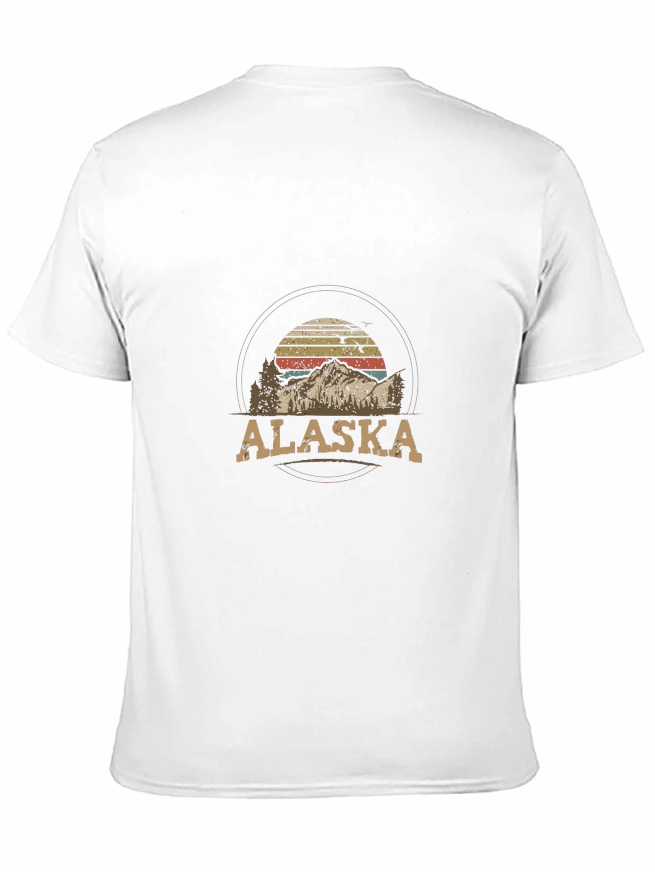 Alaska Mountain Graphic Tee - Retro Style T-Shirt