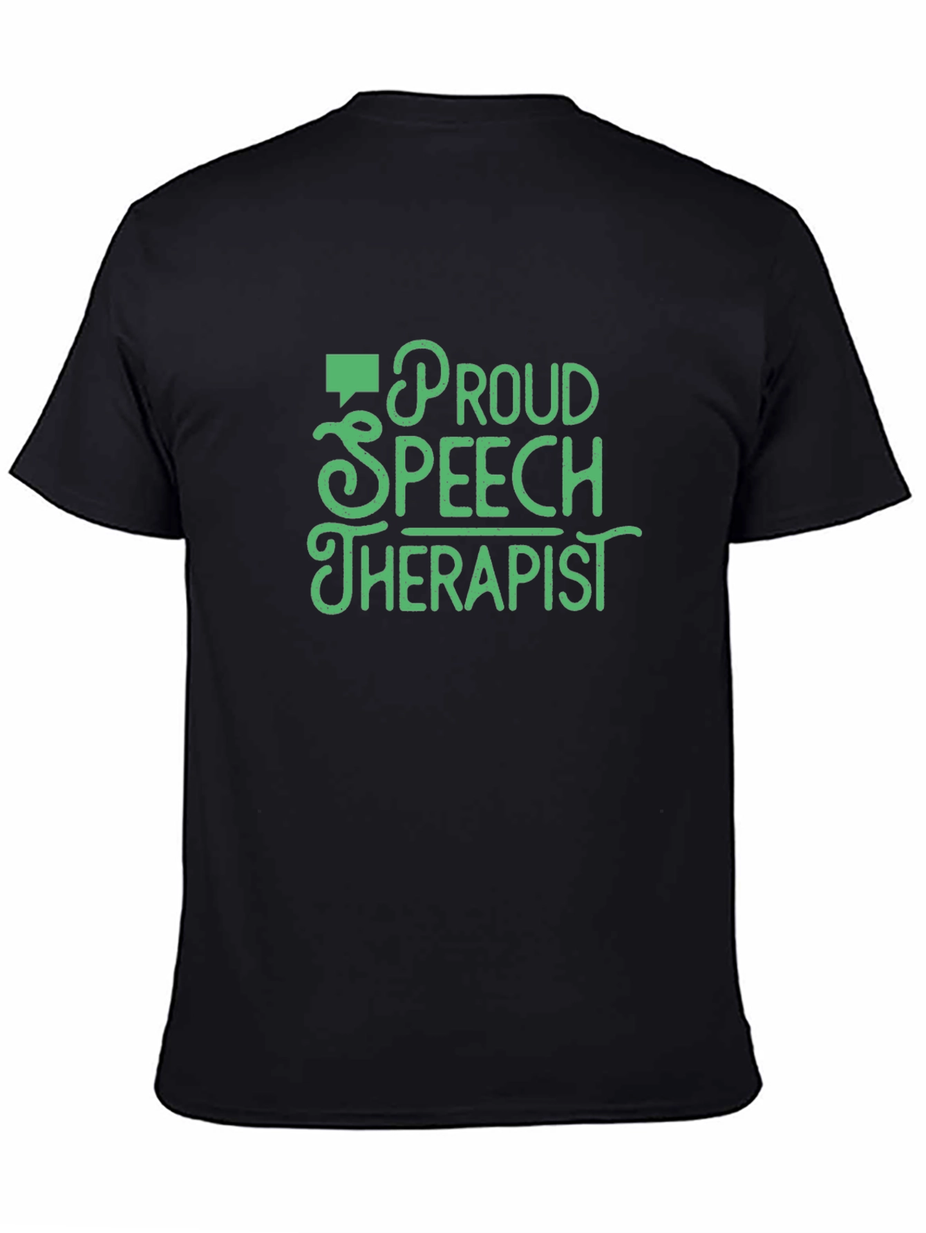Proud Speech Therapist Black T-Shirt