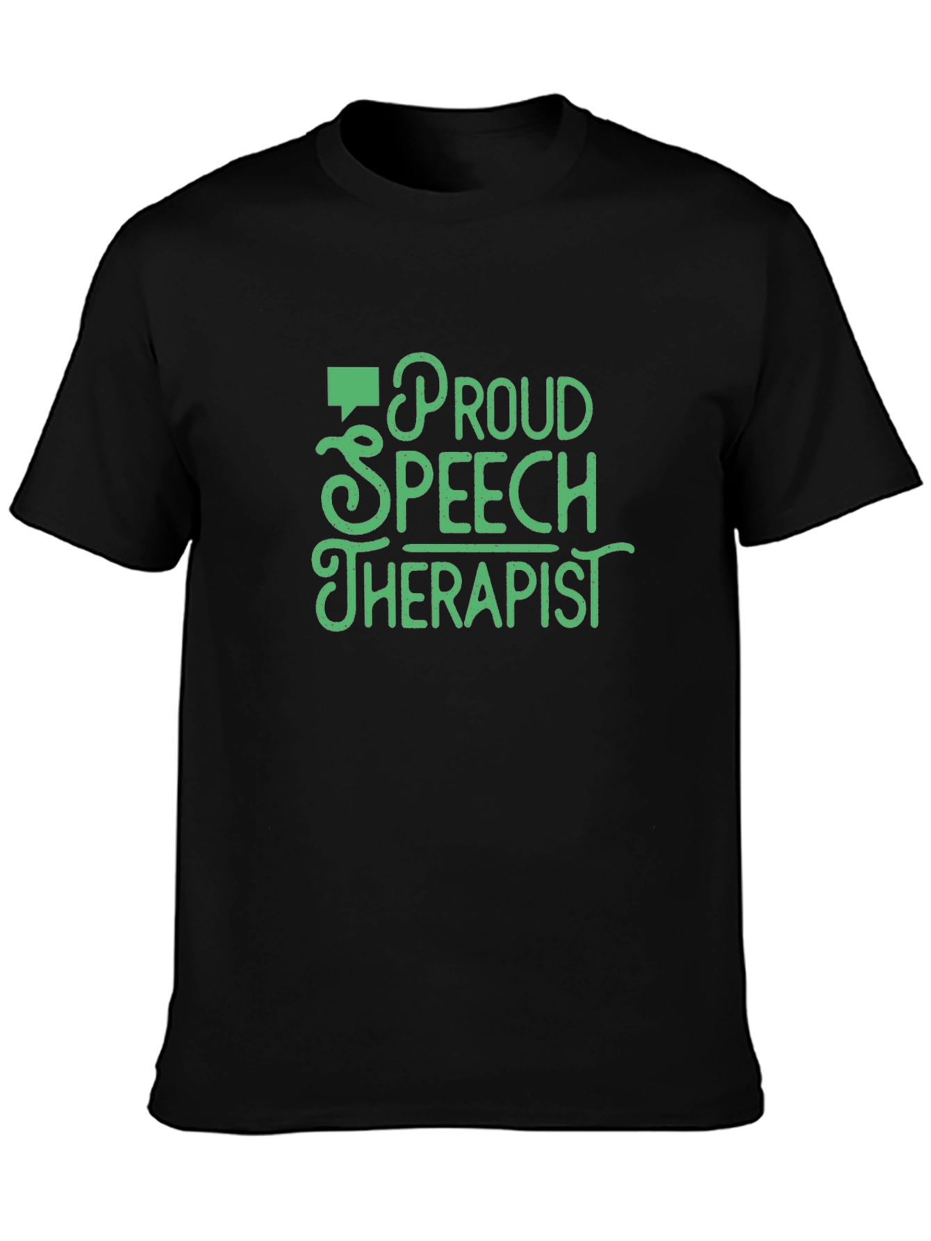 Proud Speech Therapist Black T-Shirt