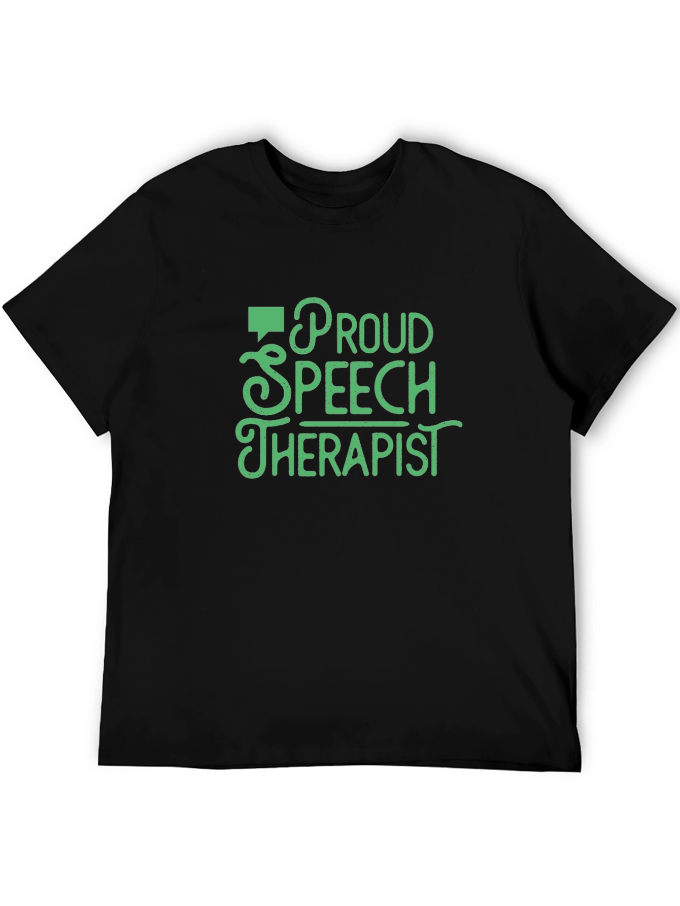 Proud Speech Therapist Black T-Shirt