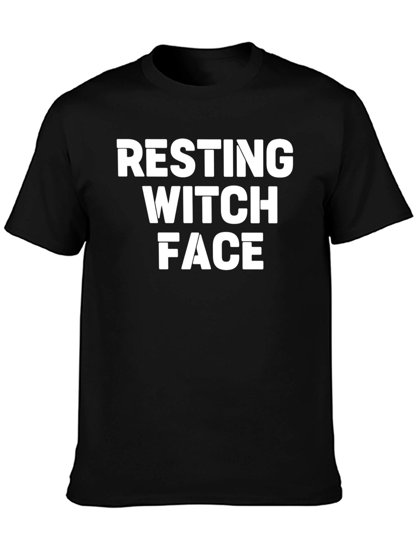 Resting Witch Face Graphic Tee - Funny Halloween Shirt