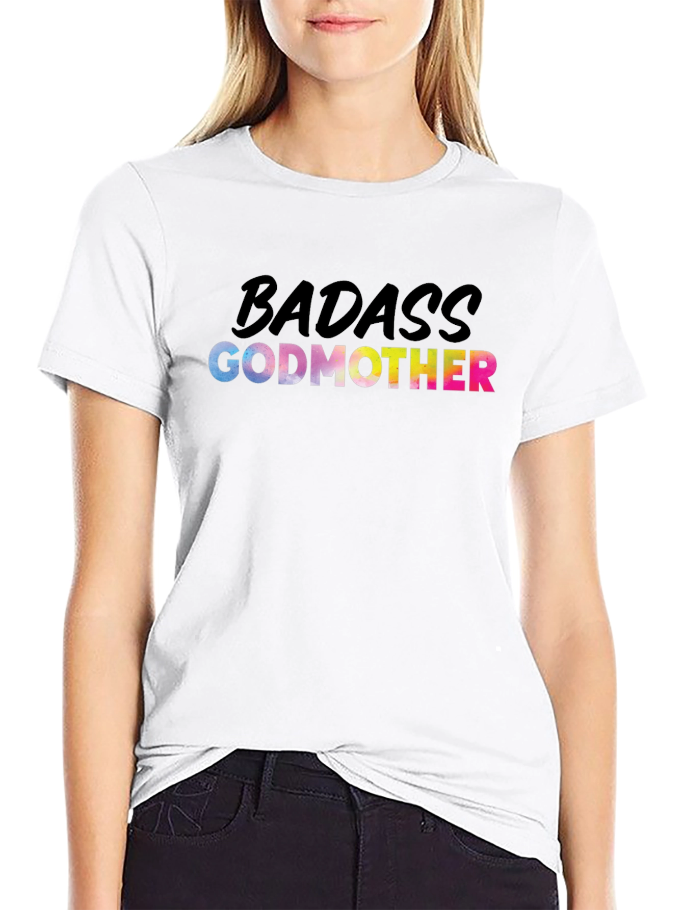 Badass Godmother Graphic Tee - Black Cotton T-Shirt