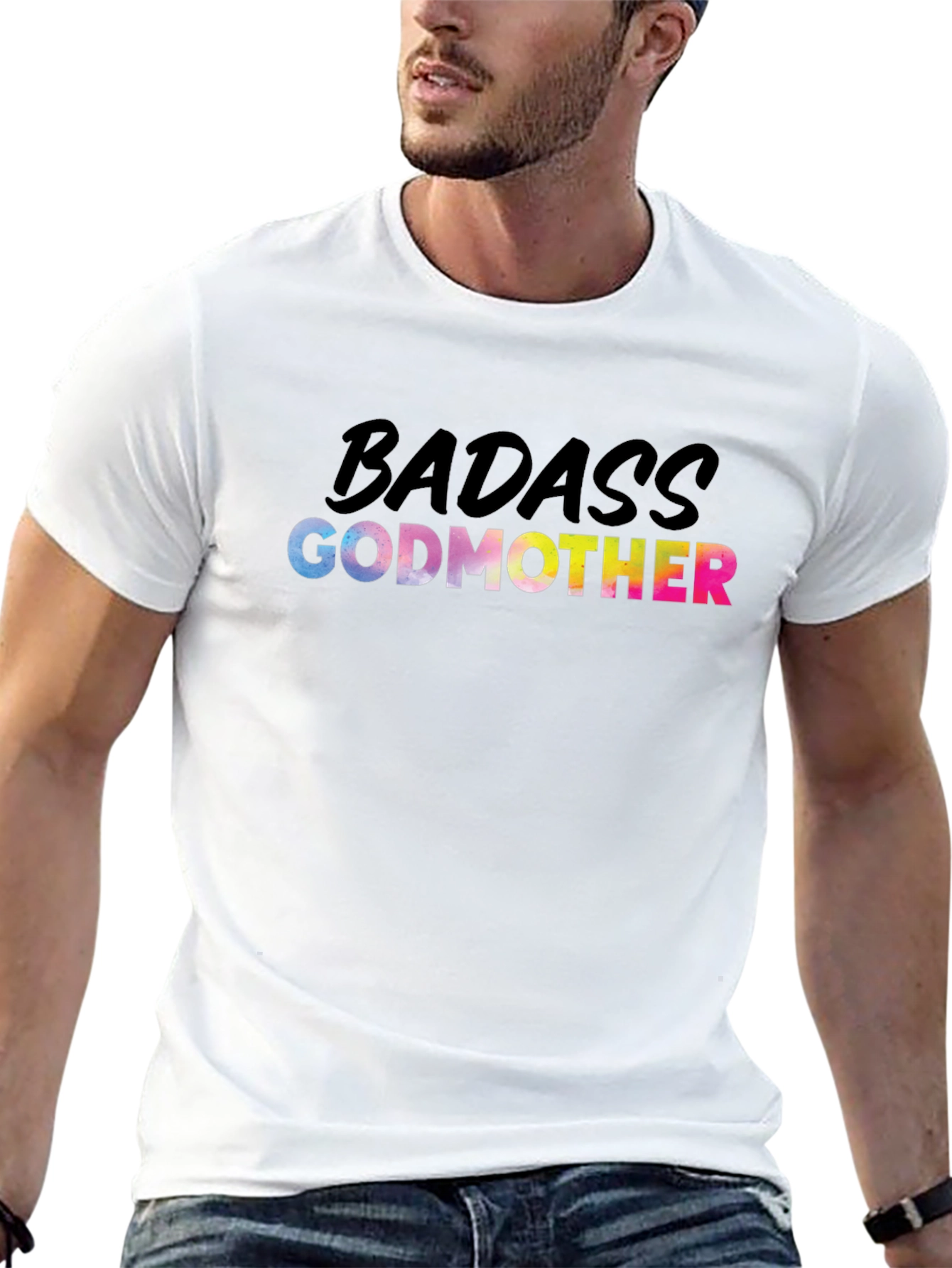 Badass Godmother Graphic Tee - Black Cotton T-Shirt