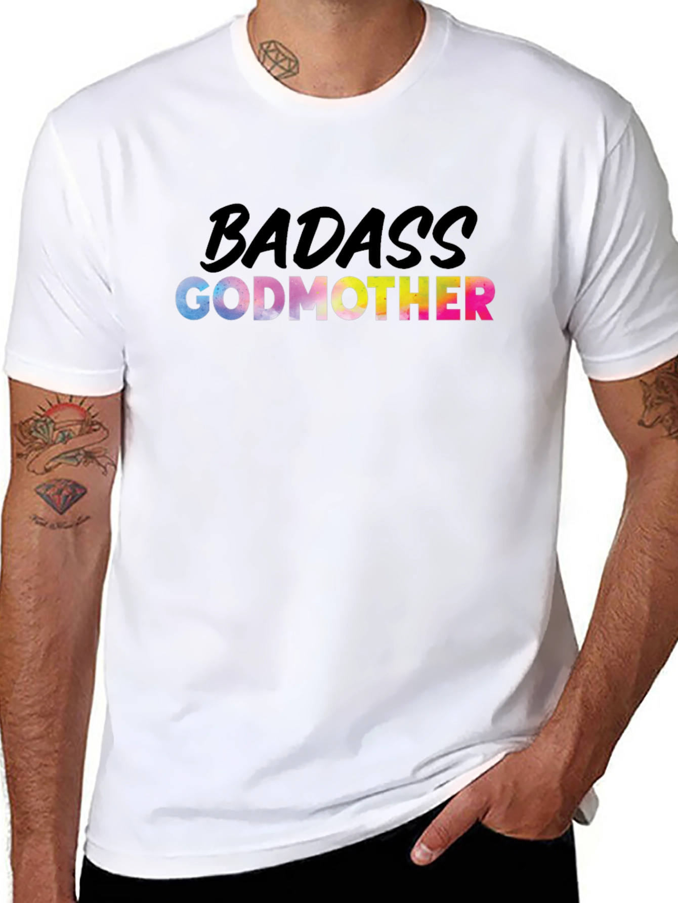 Badass Godmother Graphic Tee - Black Cotton T-Shirt