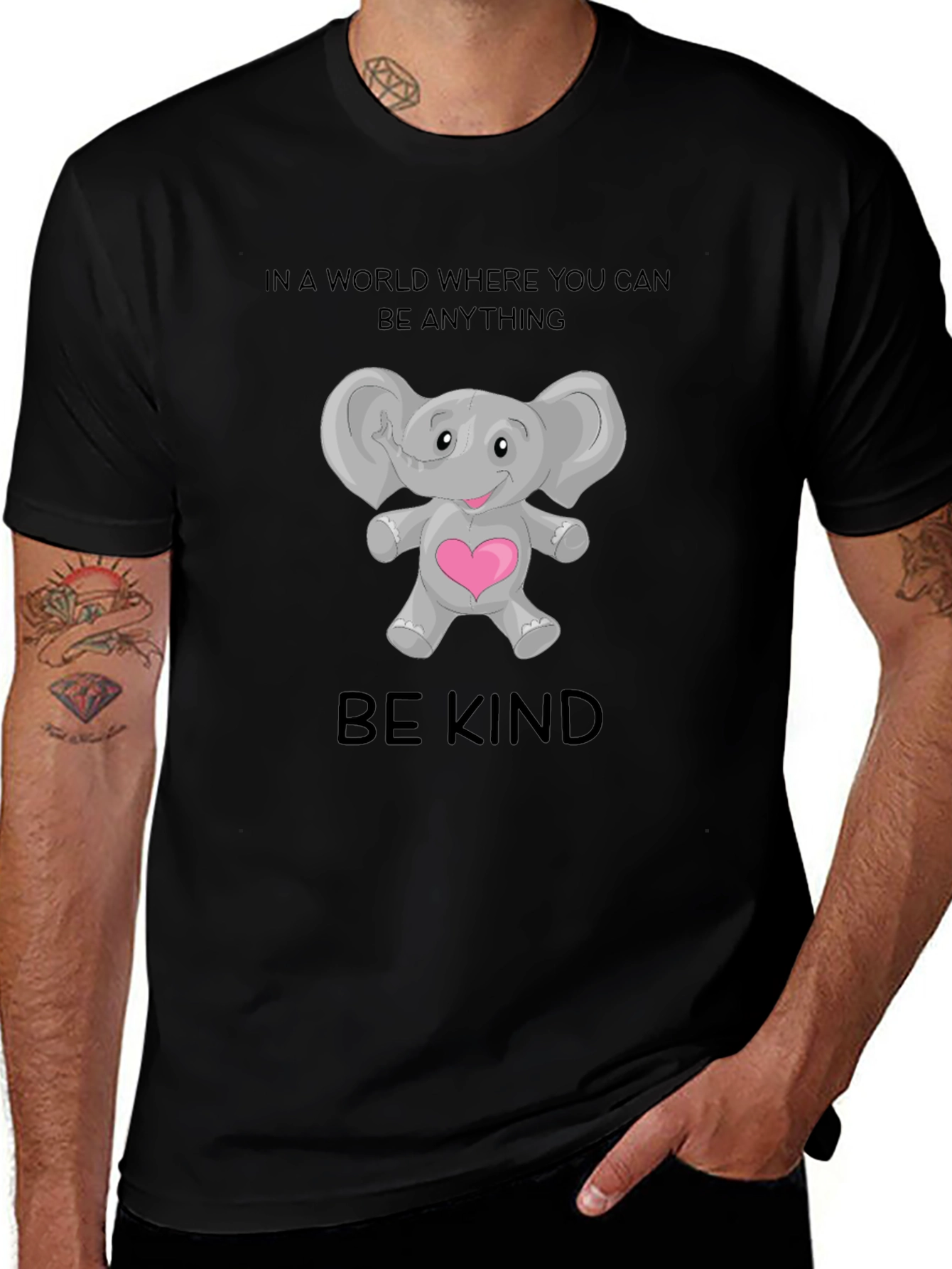 Be Kind Elephant Graphic T-Shirt