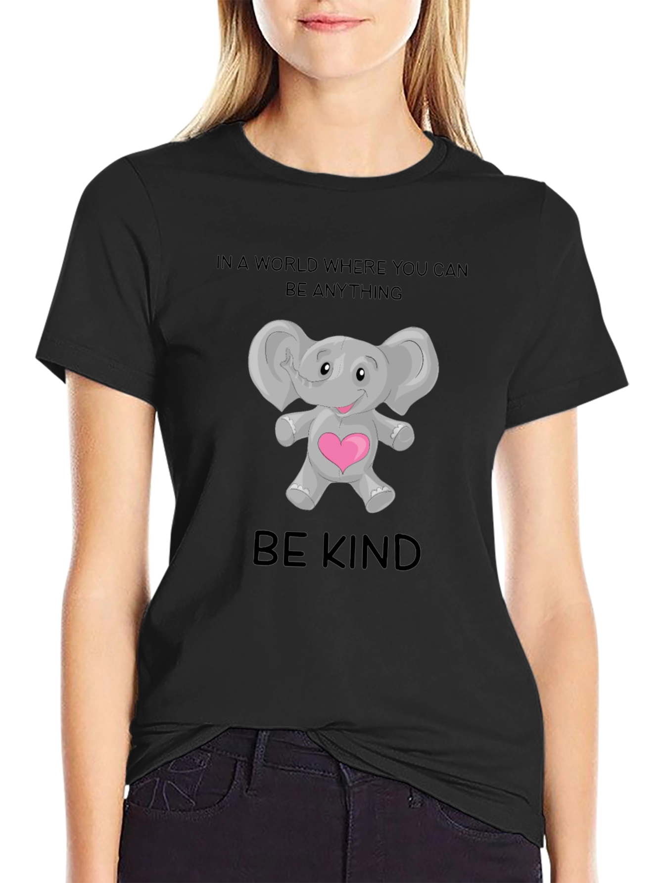 Be Kind Elephant Graphic T-Shirt