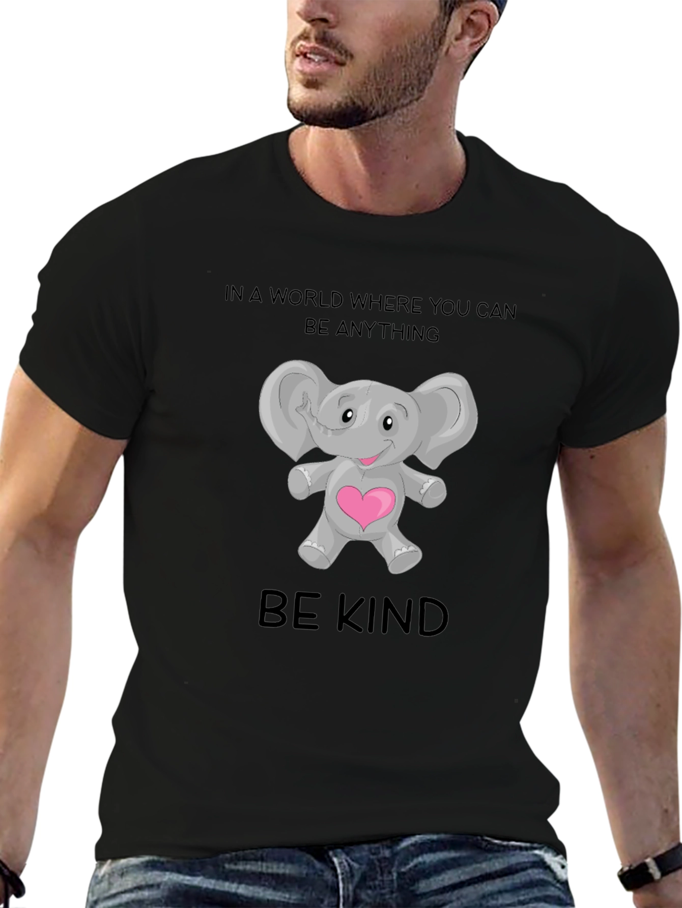 Be Kind Elephant Graphic T-Shirt