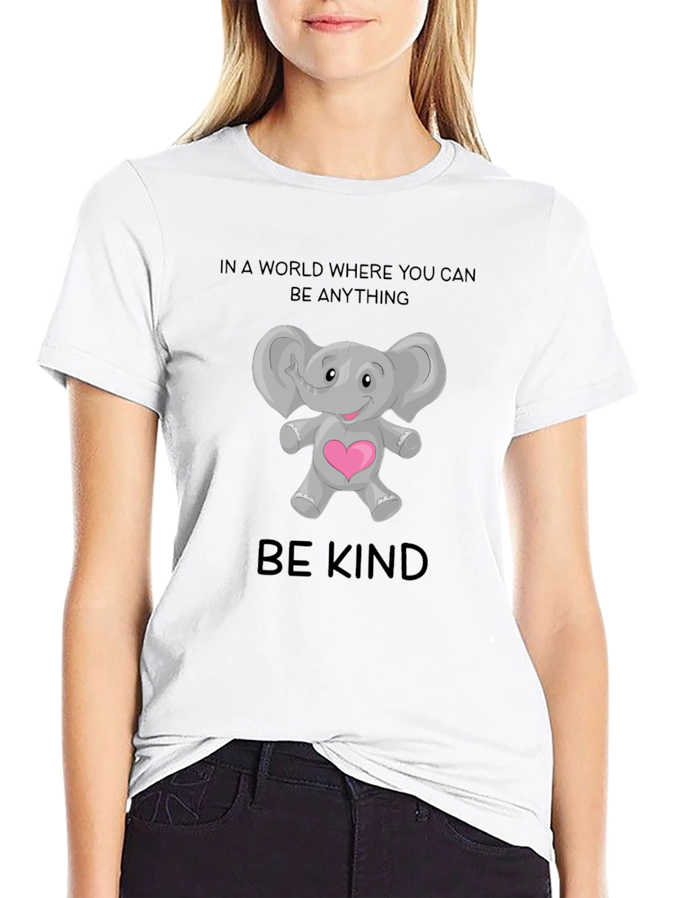 Be Kind Elephant Graphic T-Shirt