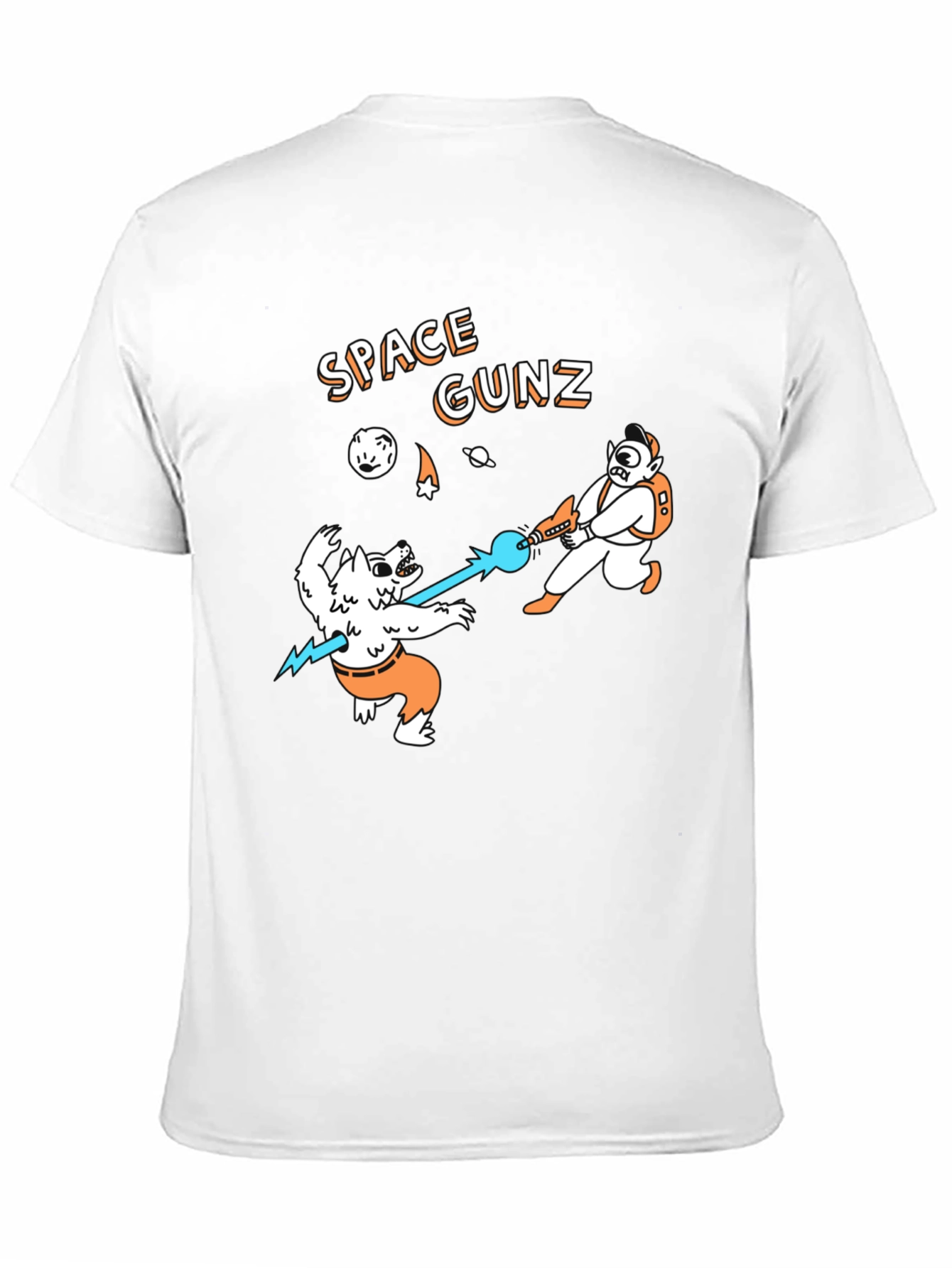 Space Gunz Graphic Tee - Unique Design Black T-Shirt