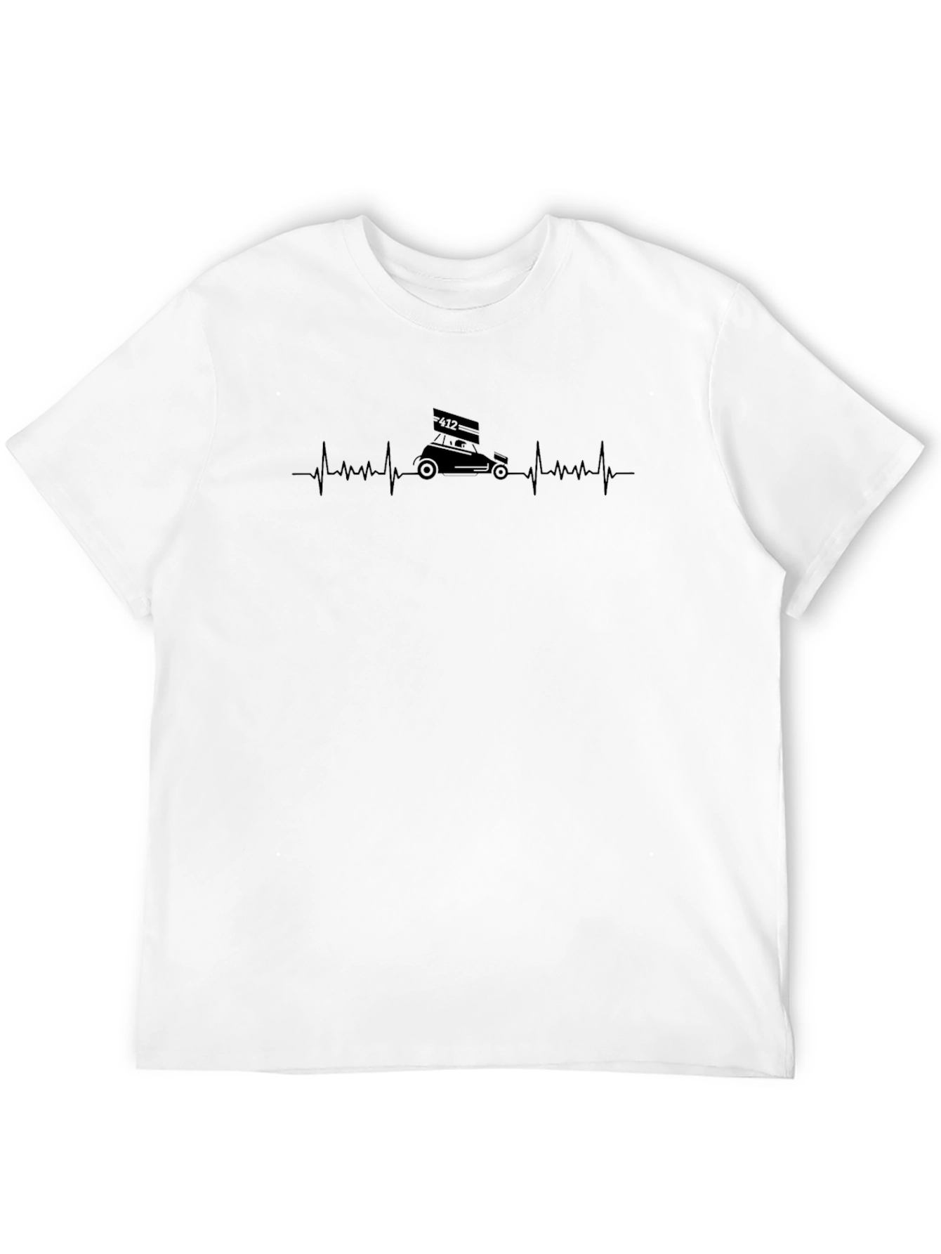 Racing Heartbeat T-Shirt - Black