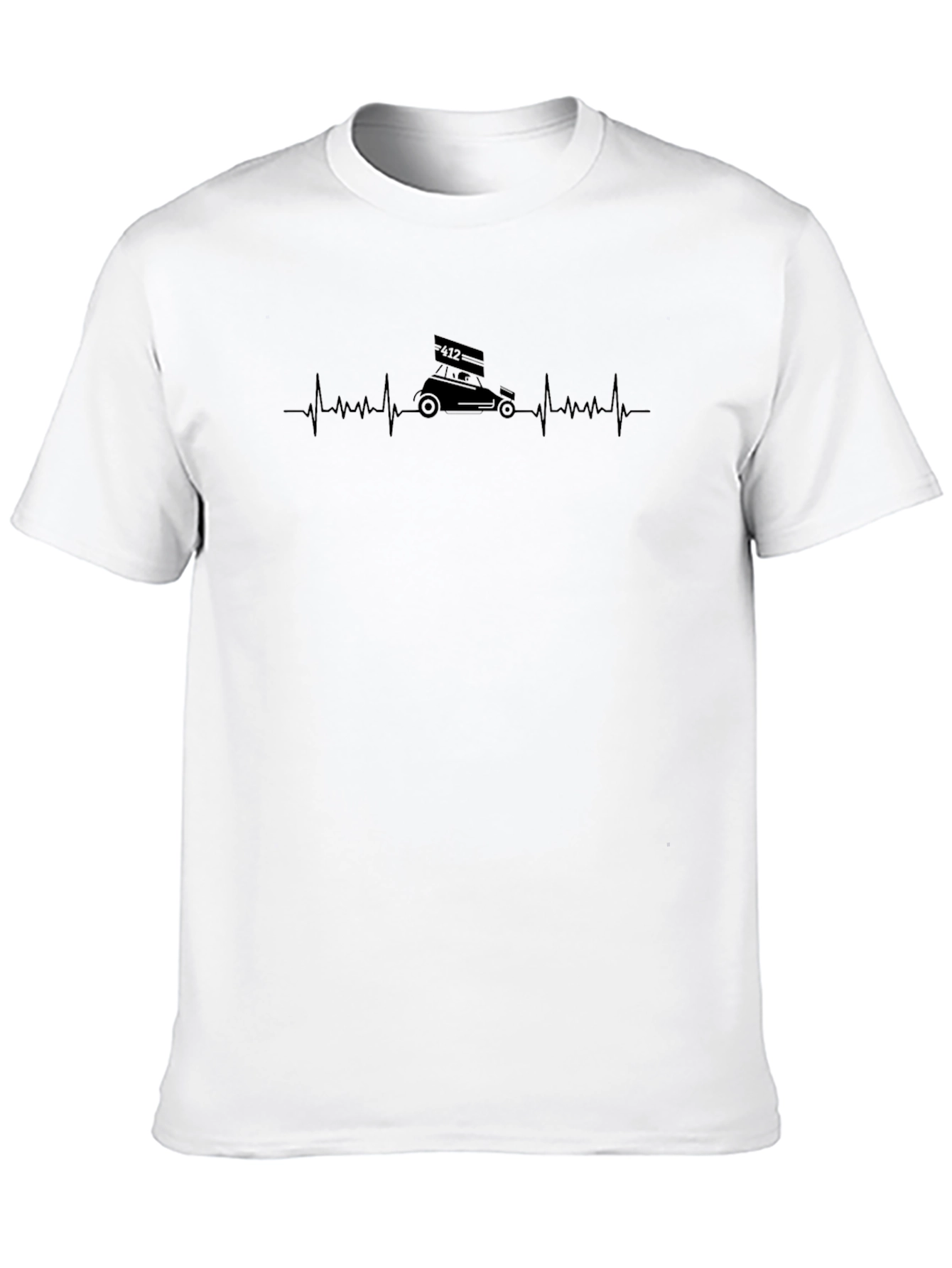 Racing Heartbeat T-Shirt - Black