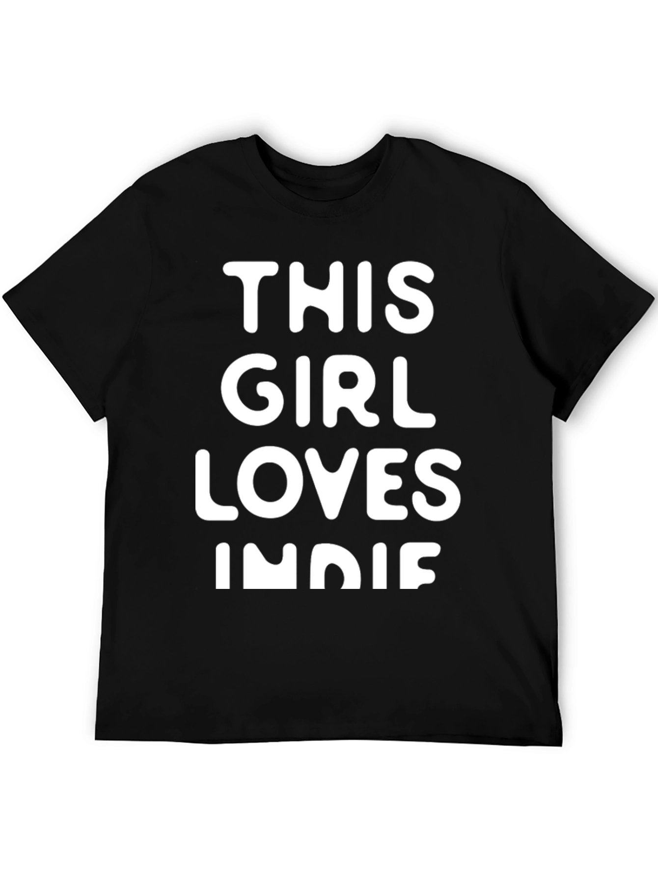 This Girl Loves Indie Black T-Shirt