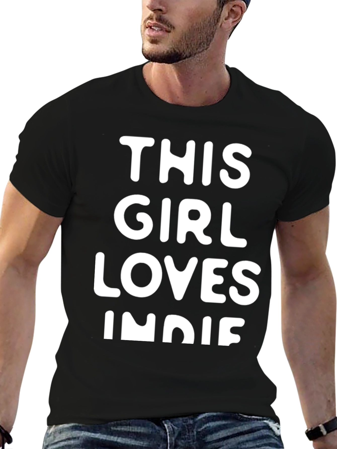 This Girl Loves Indie Black T-Shirt