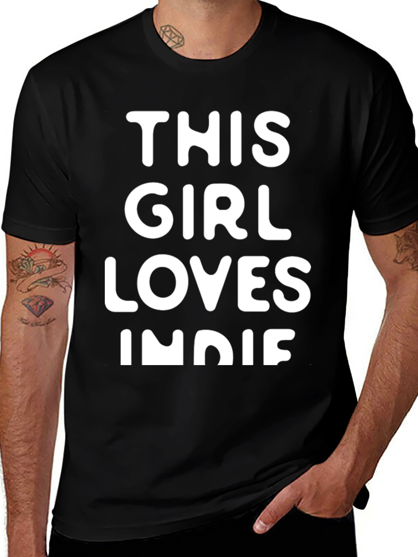 This Girl Loves Indie Black T-Shirt