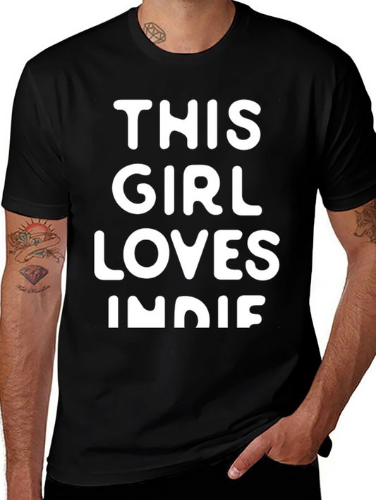 This Girl Loves Indie Black T-Shirt