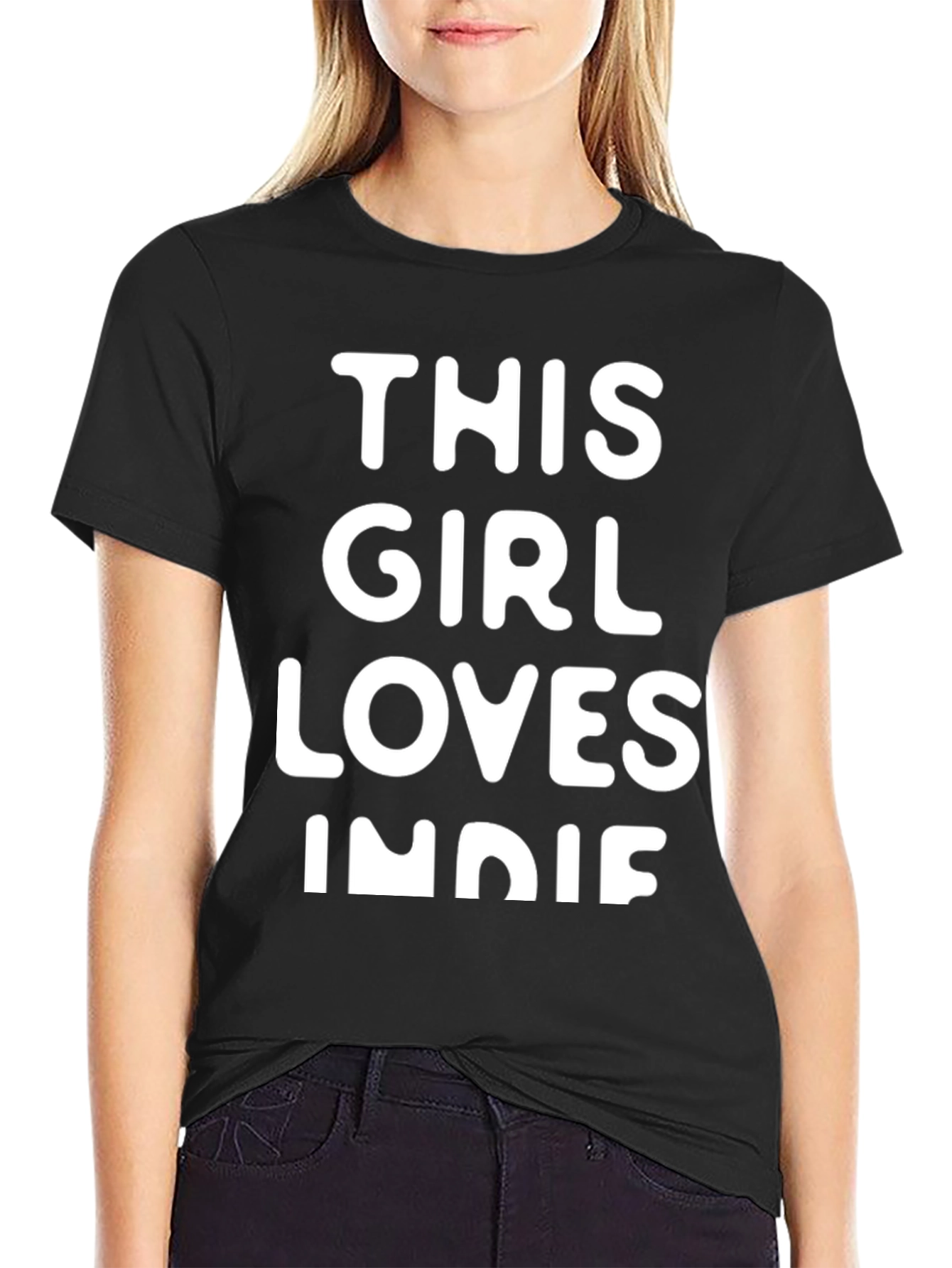 This Girl Loves Indie Black T-Shirt