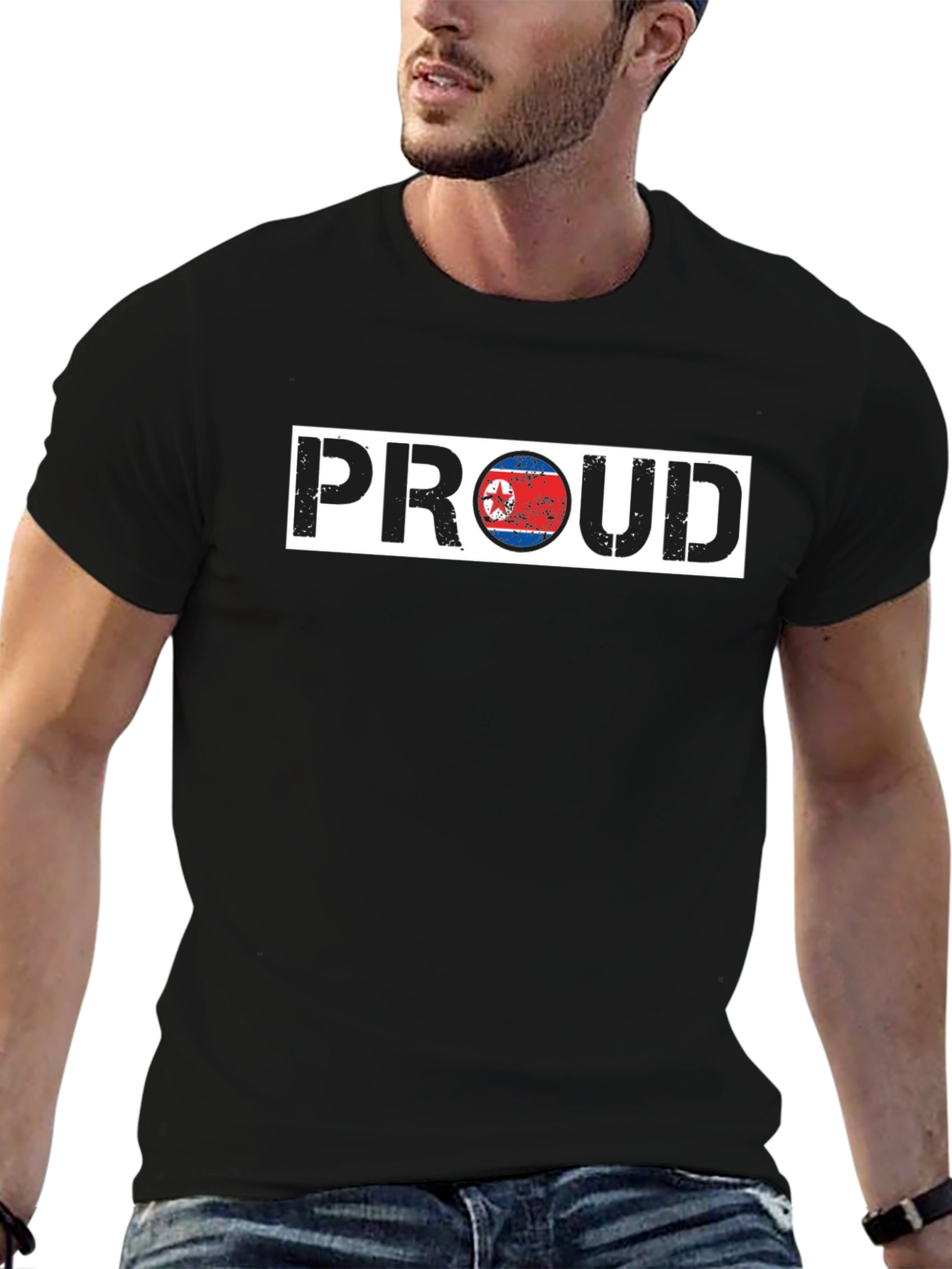 Proud North Korea Flag Graphic T-Shirt