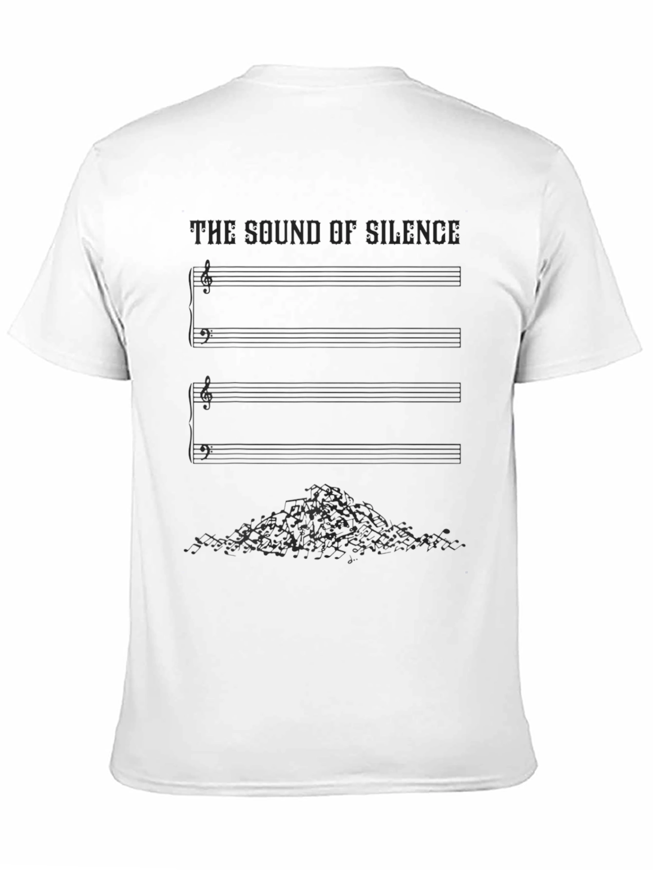 The Sound of Silence Music Sheet Black T-Shirt
