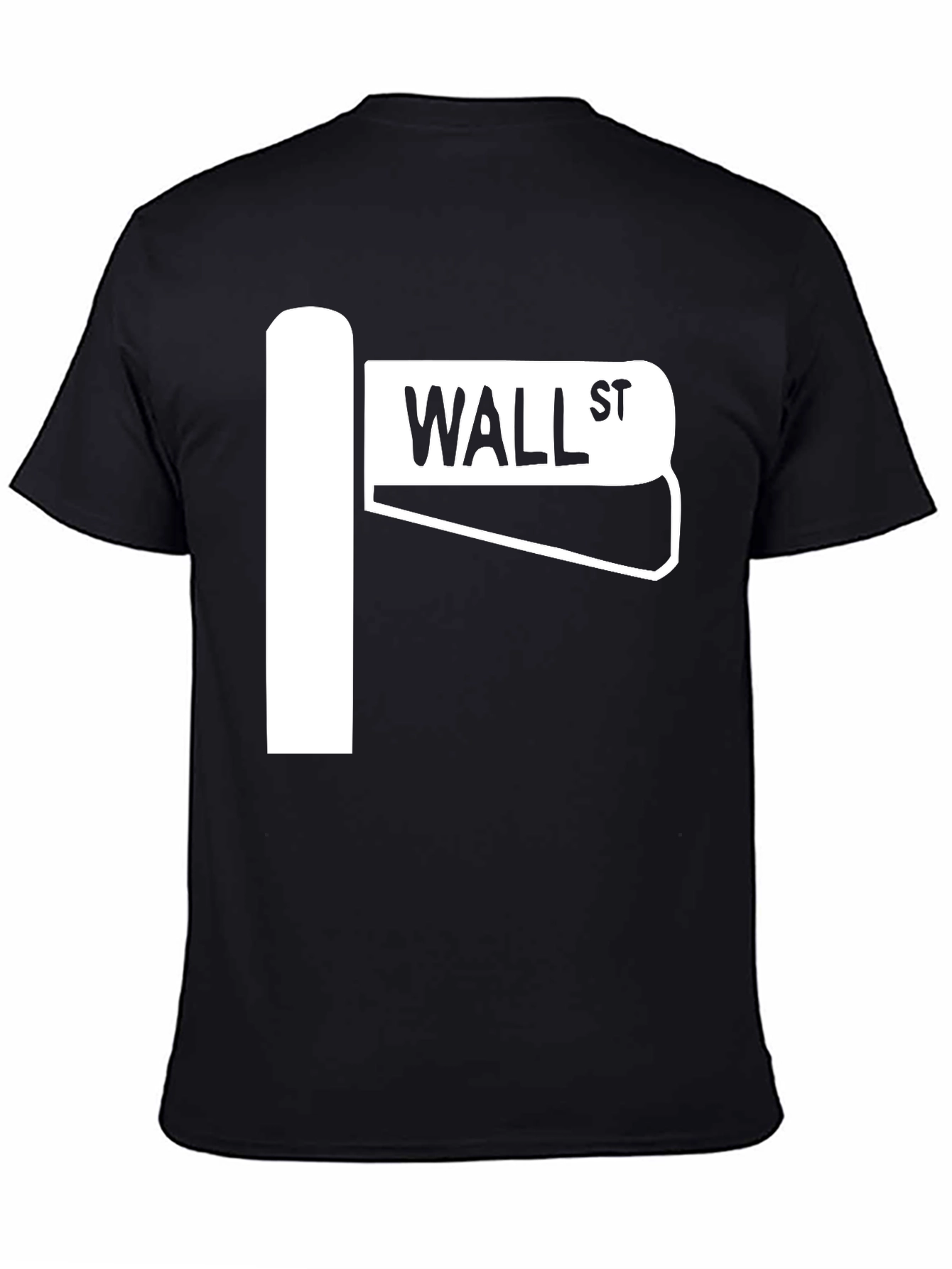Wall Street Sign T-Shirt - Black