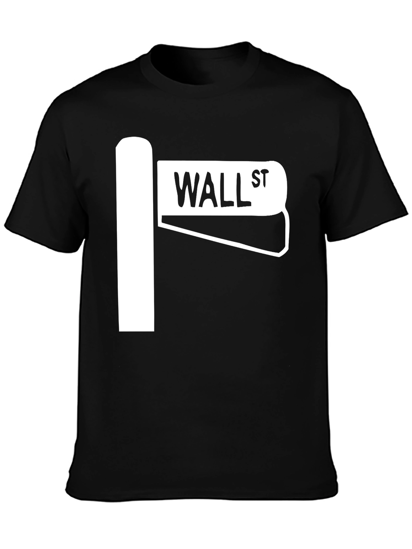 Wall Street Sign T-Shirt - Black