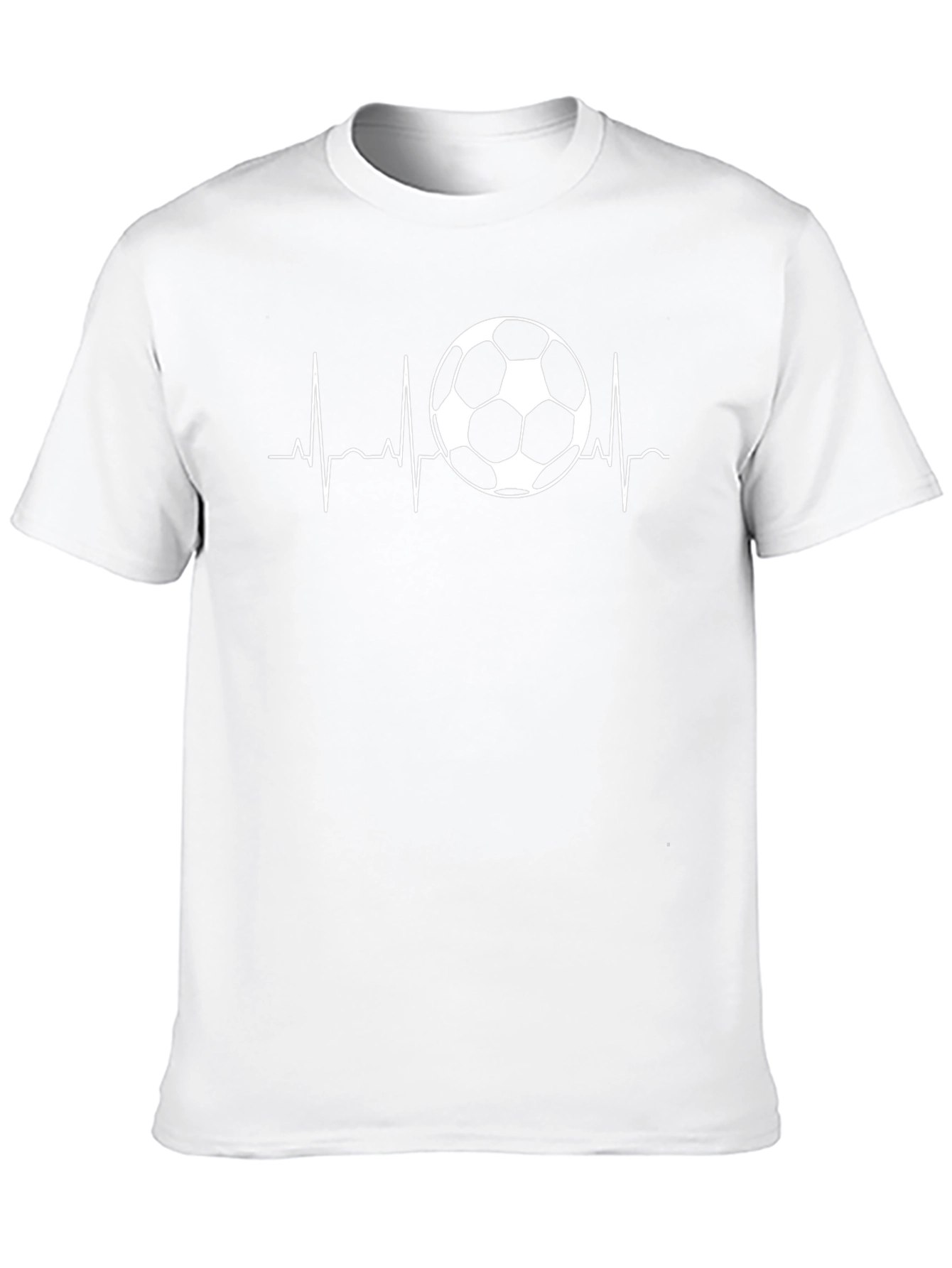 Soccer Heartbeat T-Shirt - Black