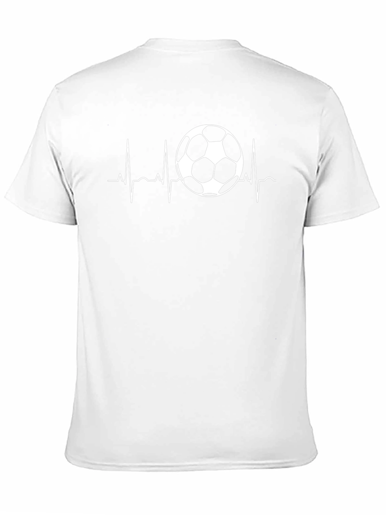 Soccer Heartbeat T-Shirt - Black
