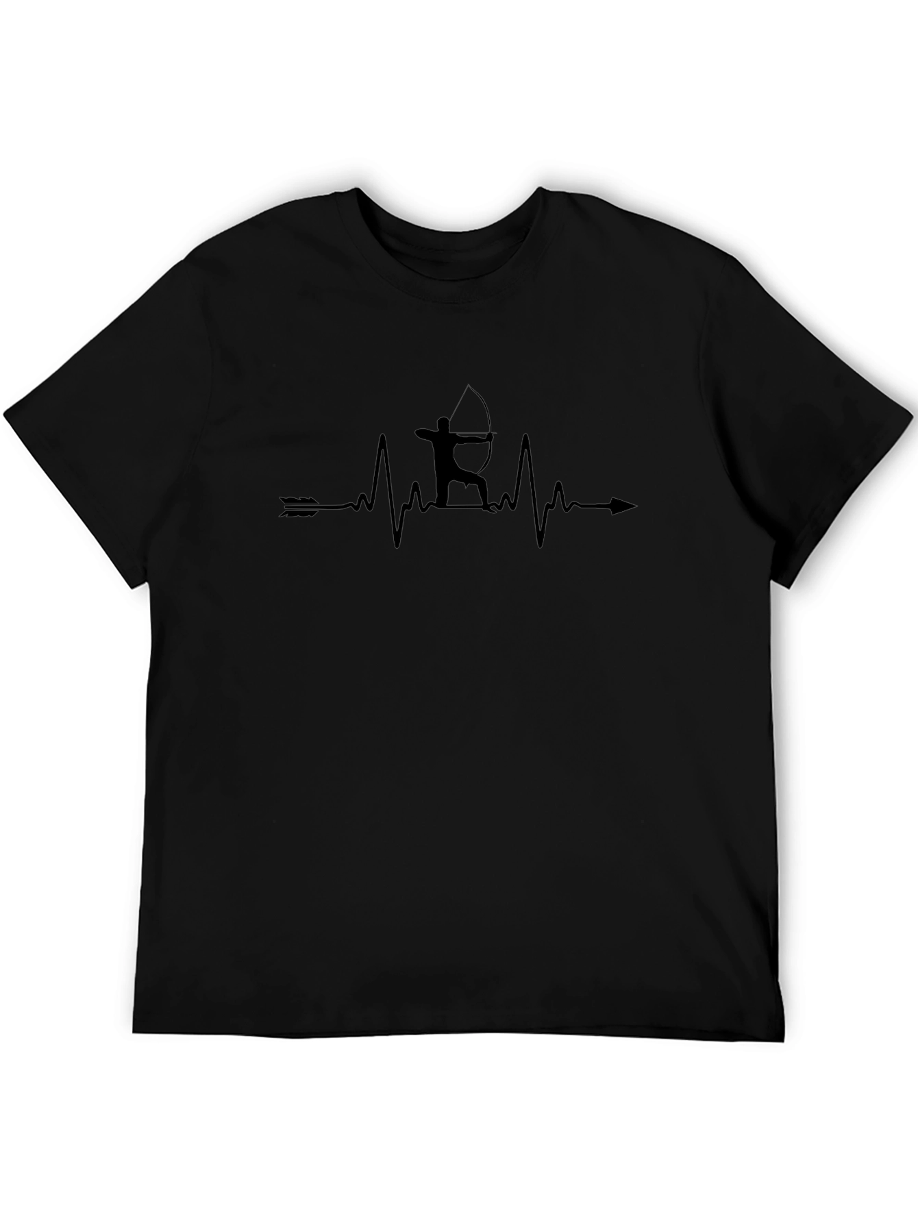 Archery Heartbeat T-Shirt - Black