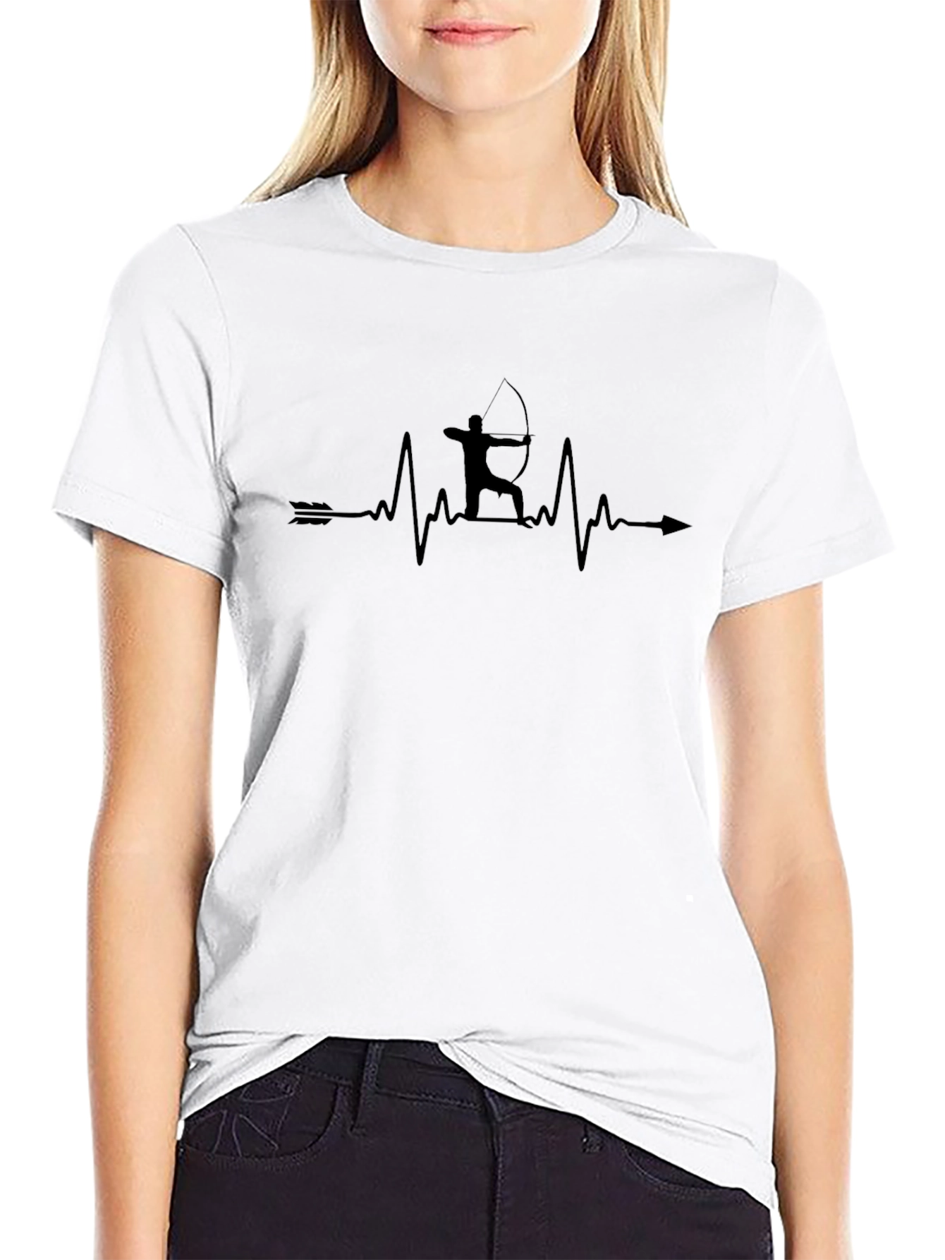 Archery Heartbeat T-Shirt - Black