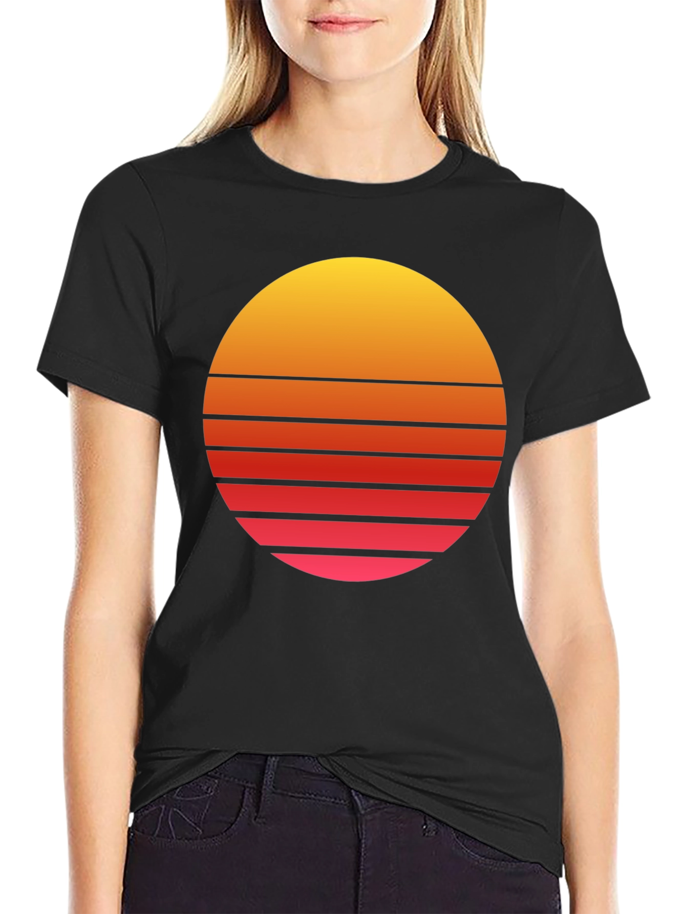 Retro Sunset Graphic Tee - Soft Cotton Blend