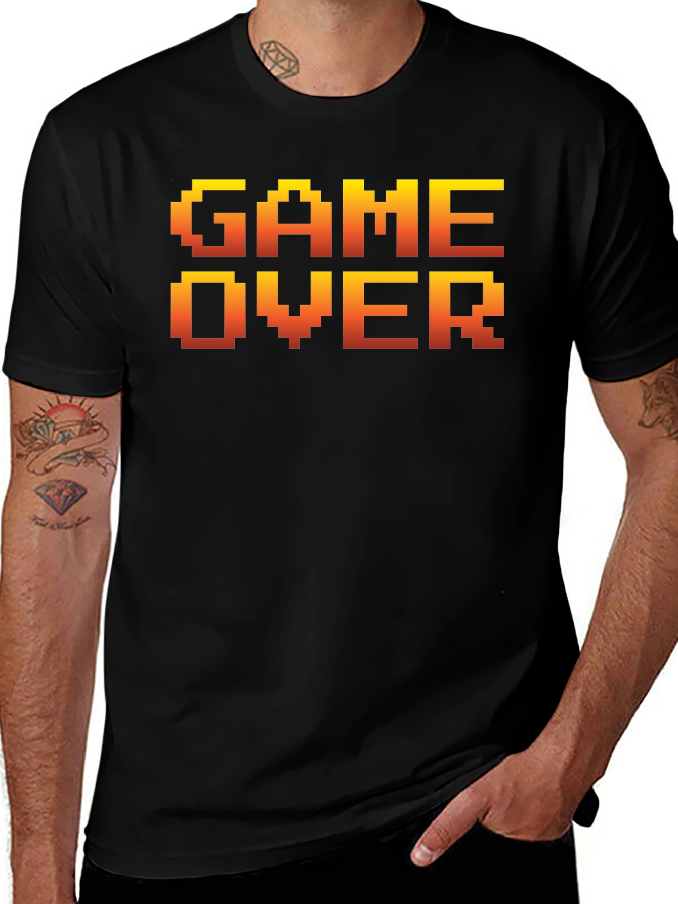 Retro Game Over Graphic Tee - Gamer Style