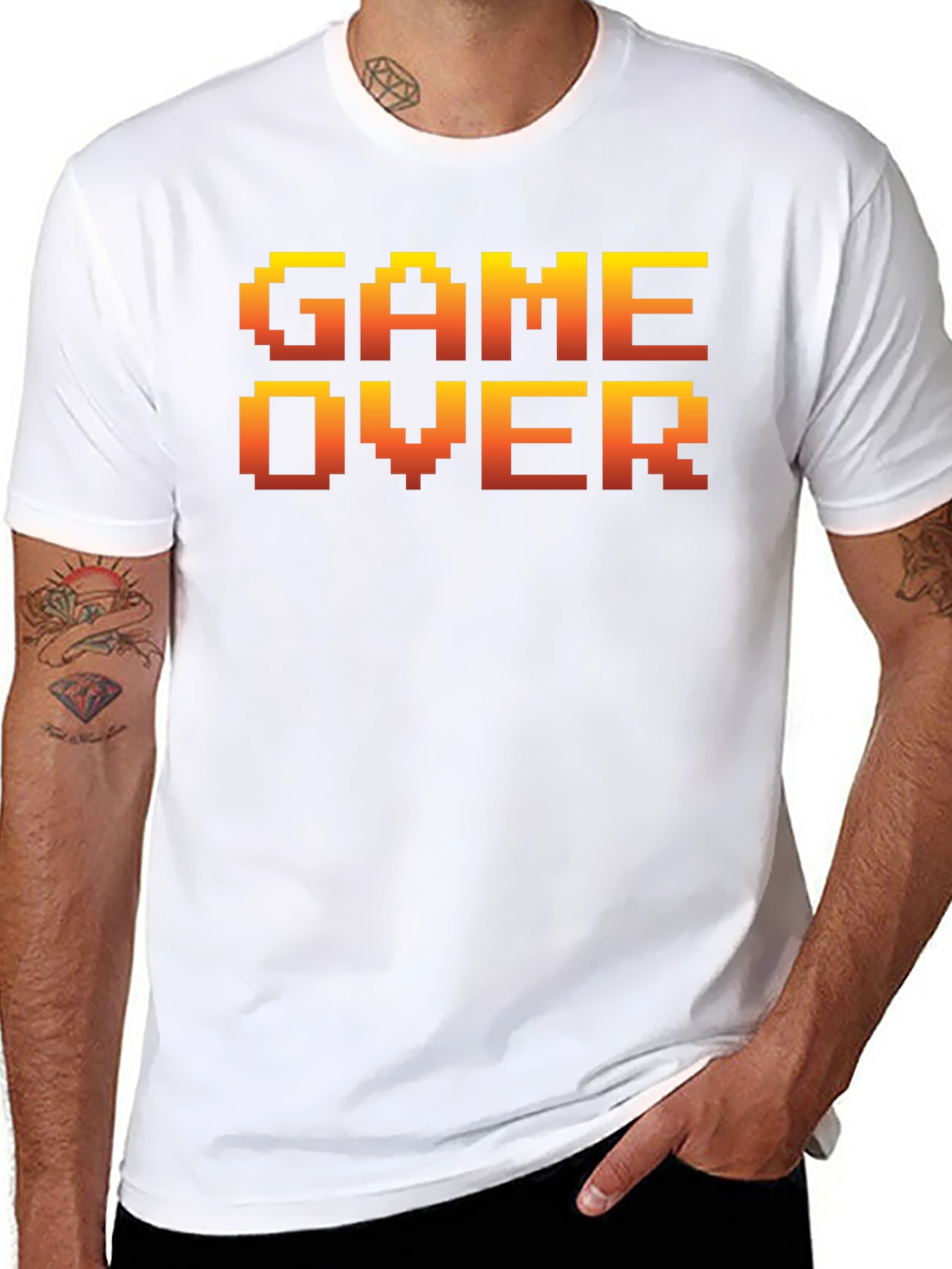 Retro Game Over Graphic Tee - Gamer Style
