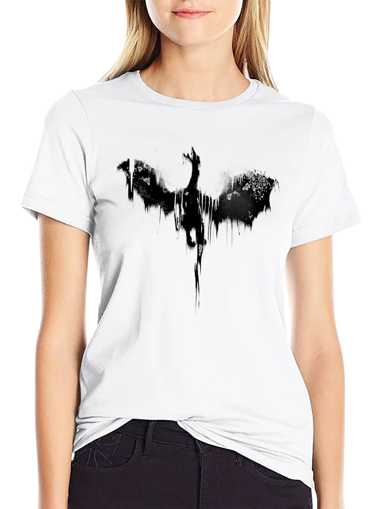 Abstract Dragon Black Graphic Tee
