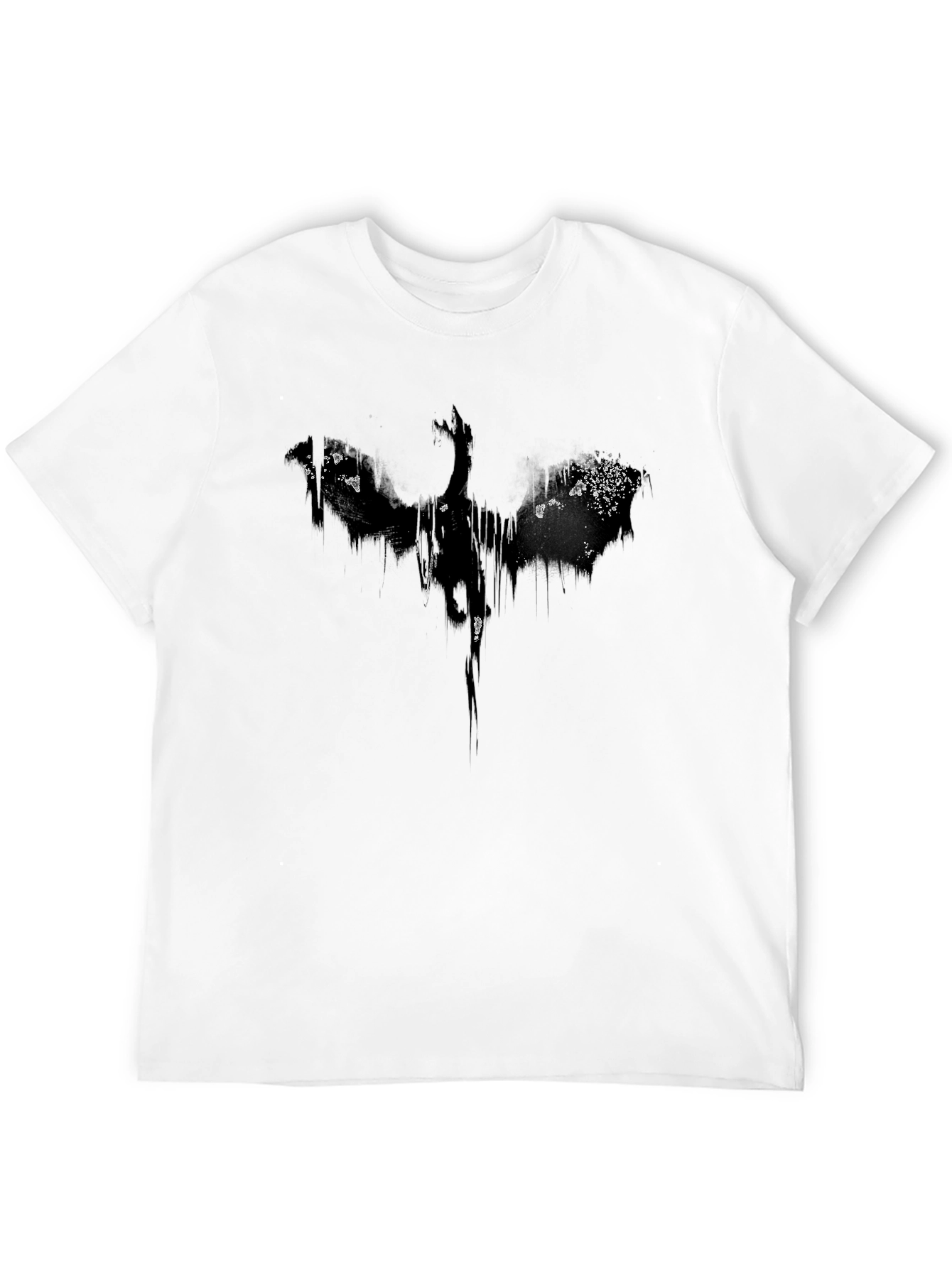 Abstract Dragon Black Graphic Tee
