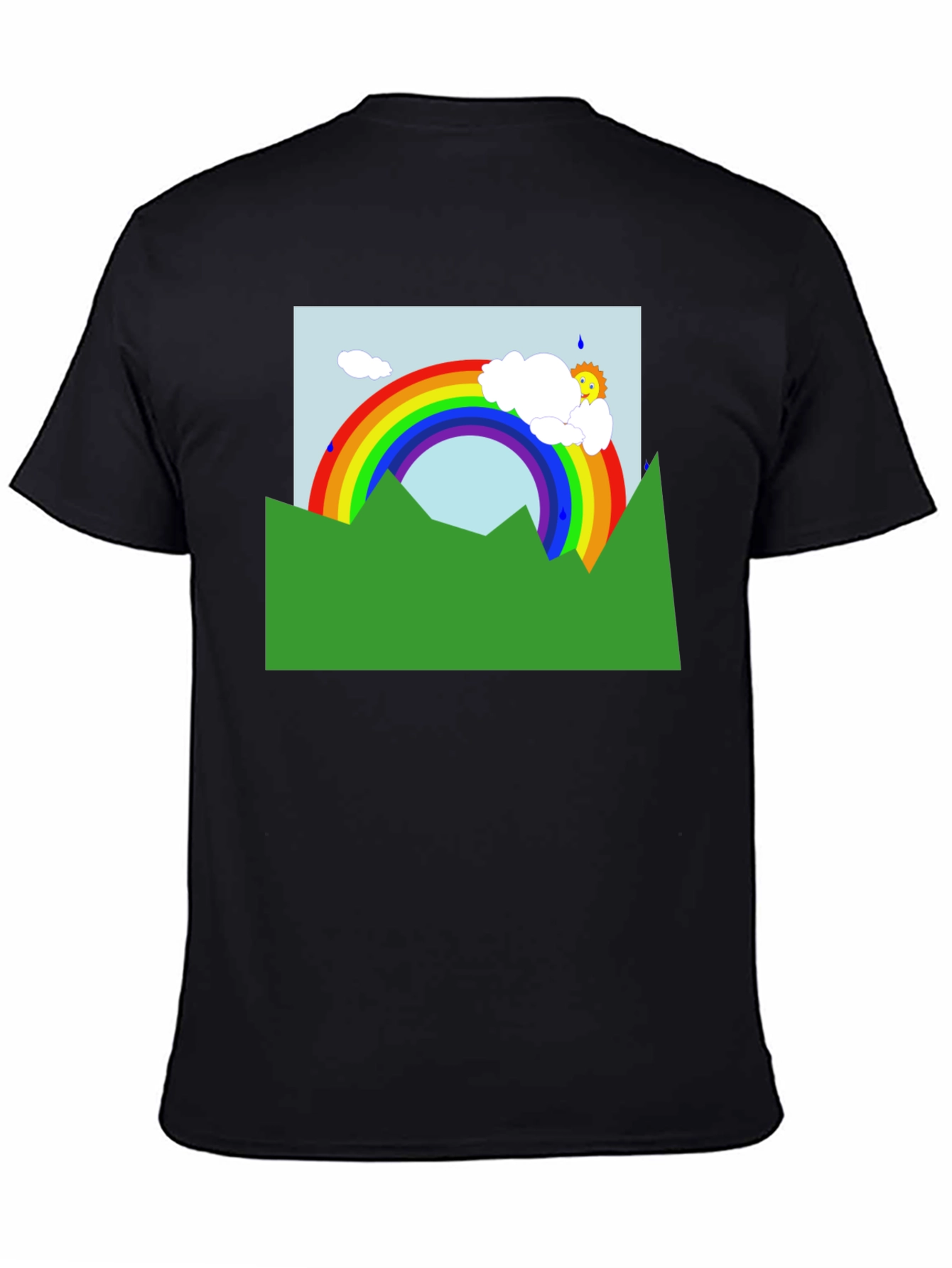 Rainbow Graphic Black T-Shirt
