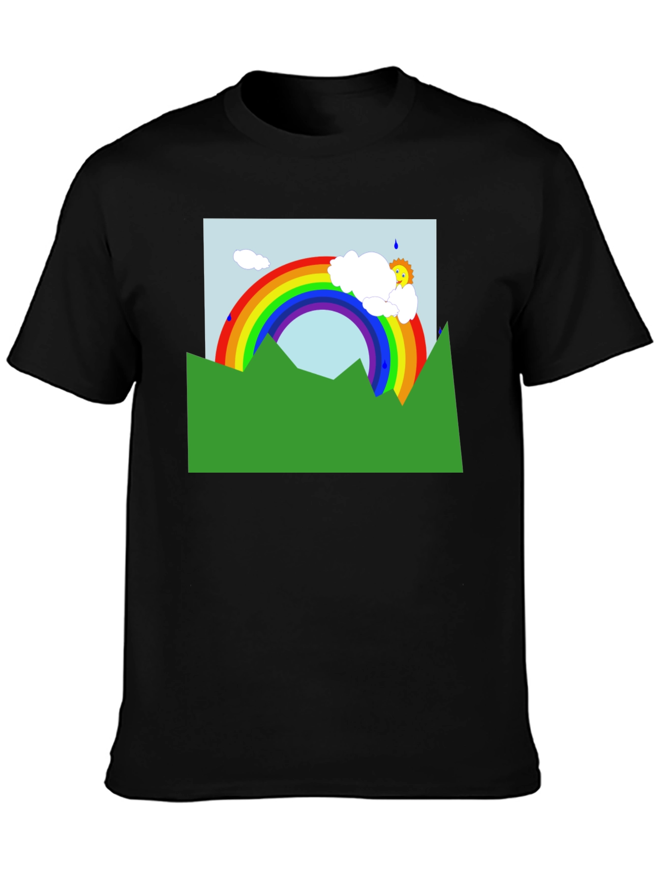 Rainbow Graphic Black T-Shirt