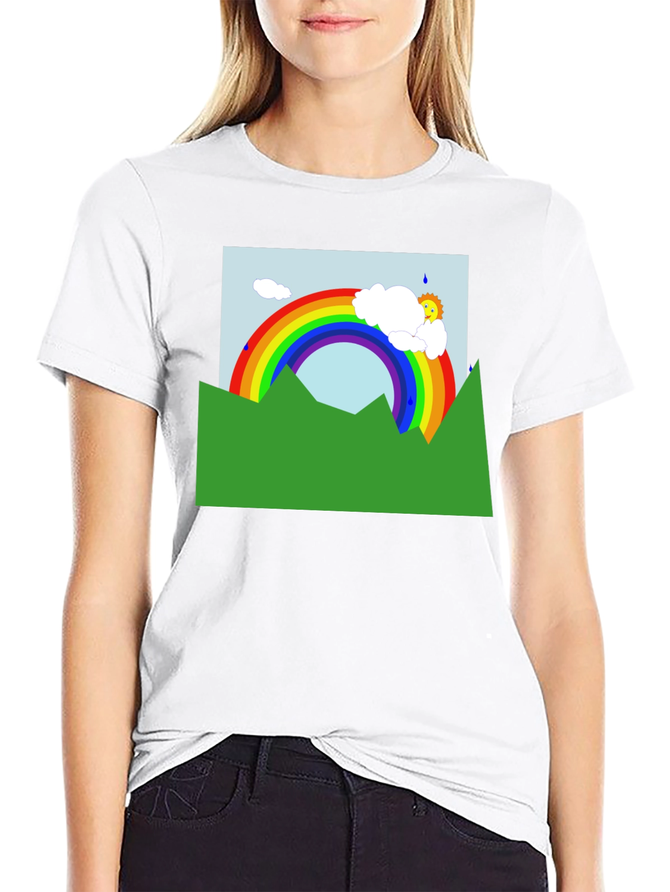 Rainbow Graphic Black T-Shirt
