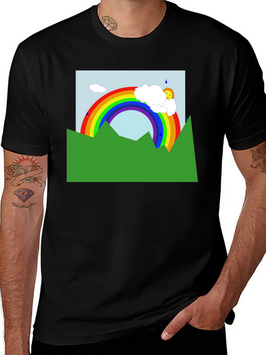 Rainbow Graphic Black T-Shirt