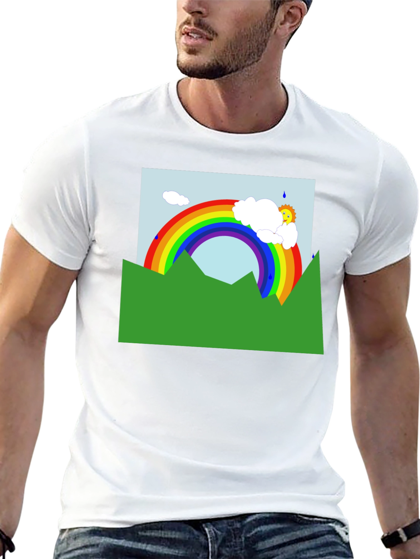 Rainbow Graphic Black T-Shirt