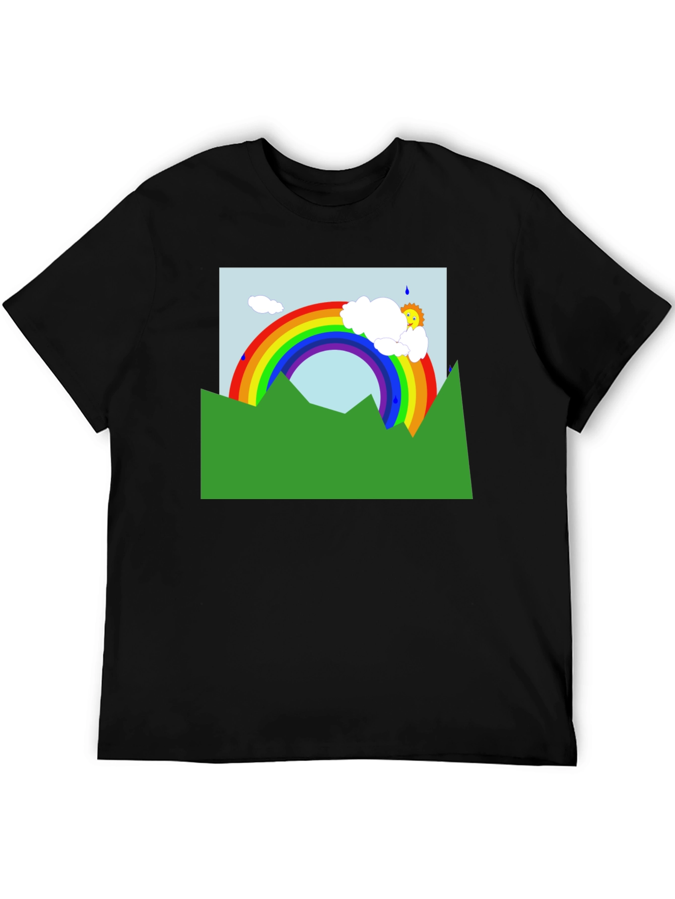 Rainbow Graphic Black T-Shirt