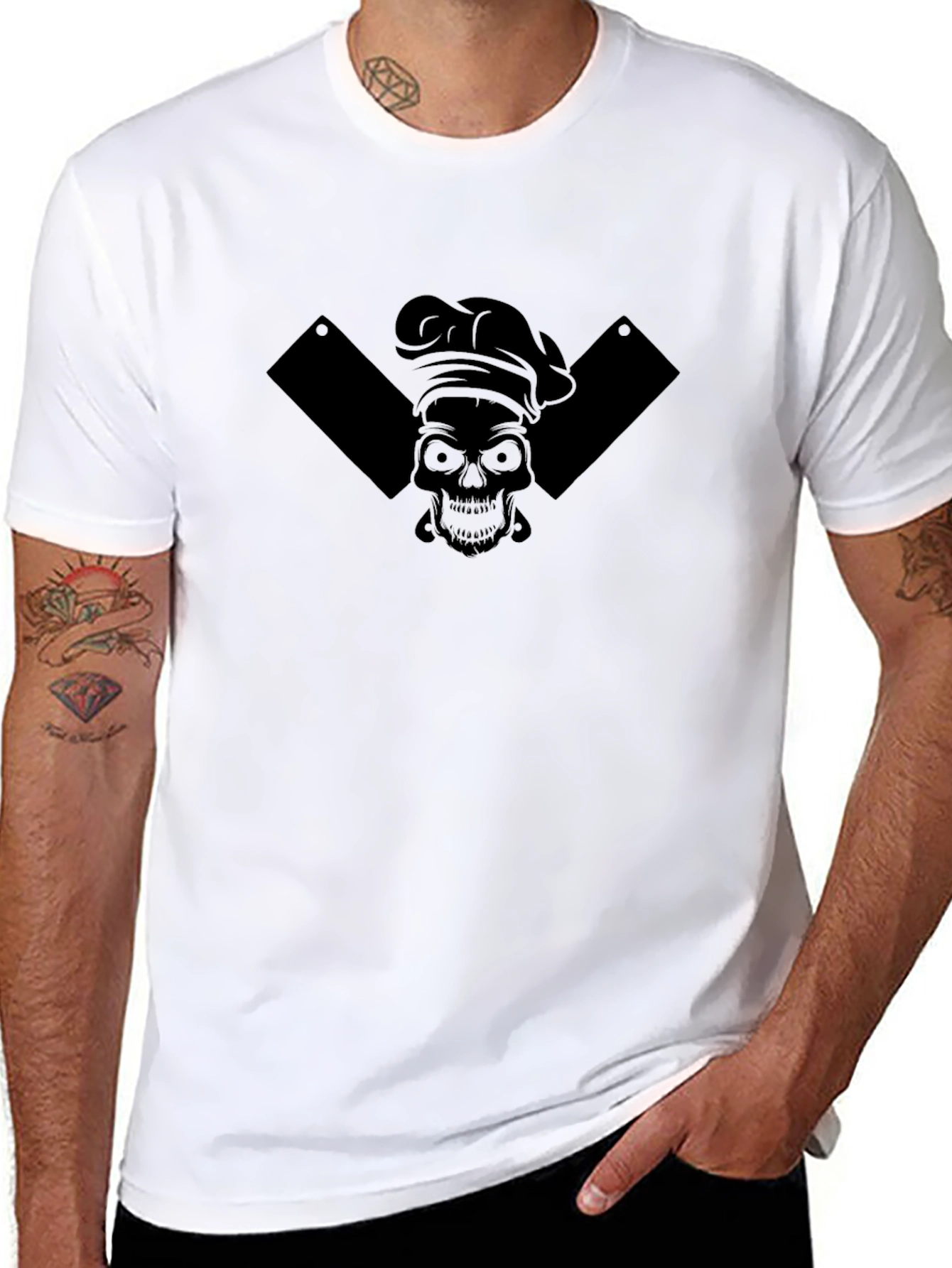 Skull Chef Black T-Shirt - Culinary Reaper