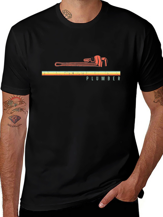 Retro Plumber T-Shirt - Cool Plumbing Tee