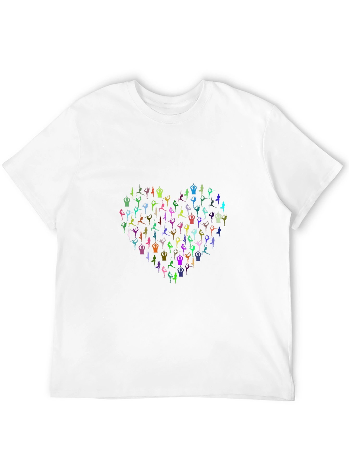 Yoga Heart Graphic Black T-Shirt
