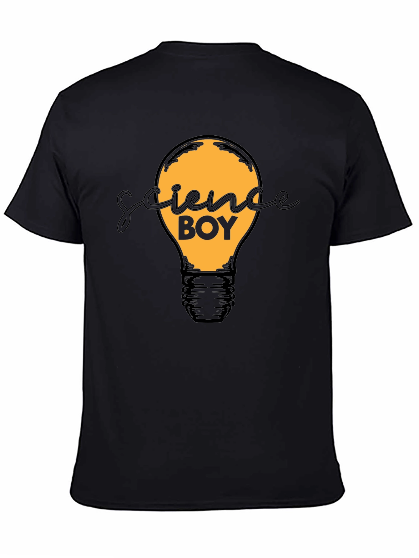 Science Boy Light Bulb Graphic T-Shirt