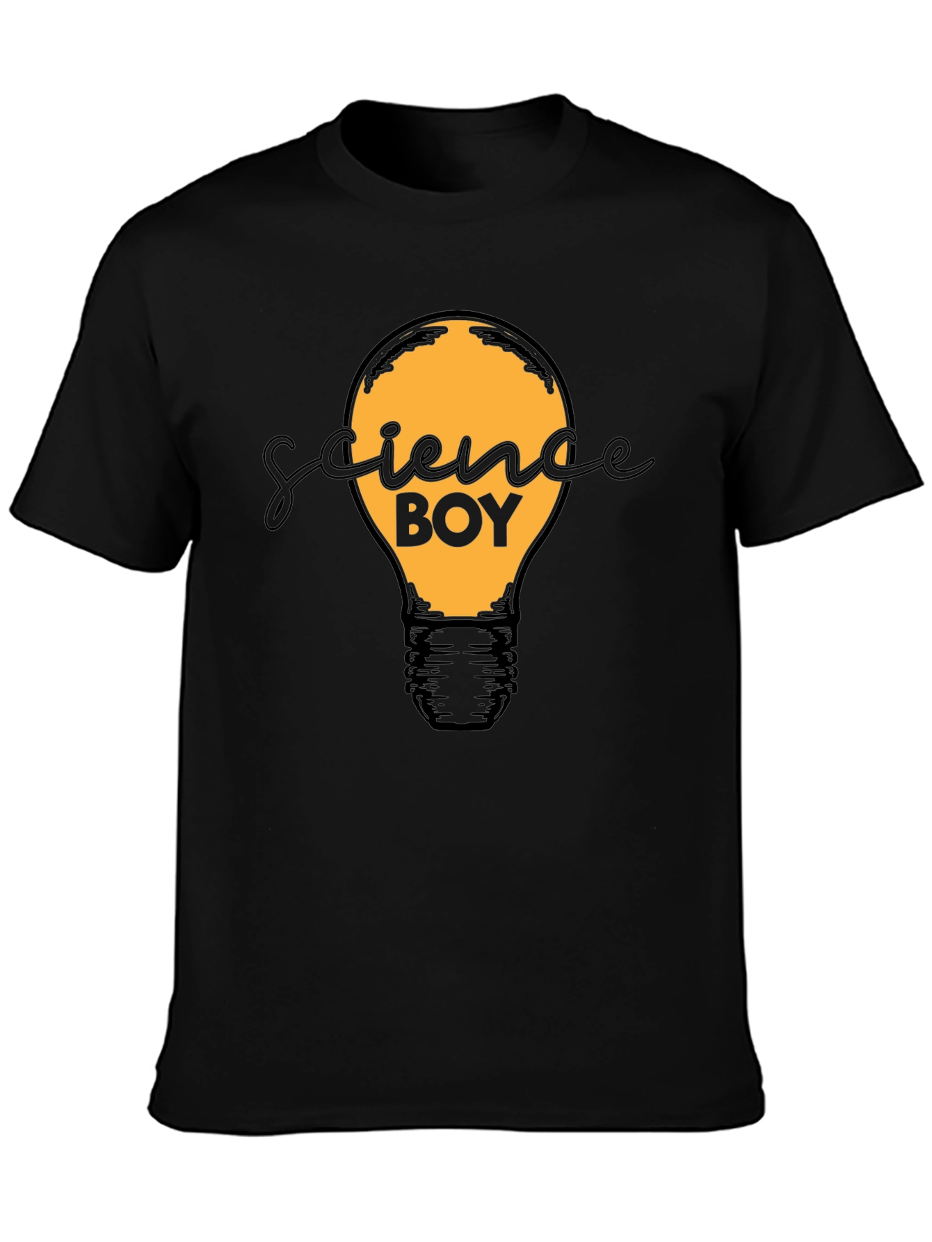Science Boy Light Bulb Graphic T-Shirt