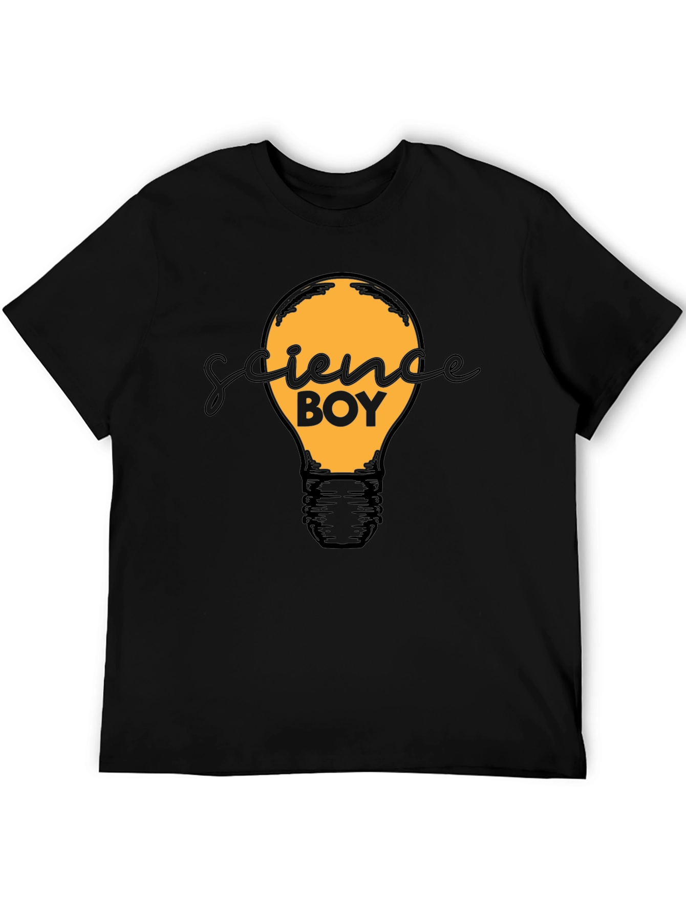 Science Boy Light Bulb Graphic T-Shirt