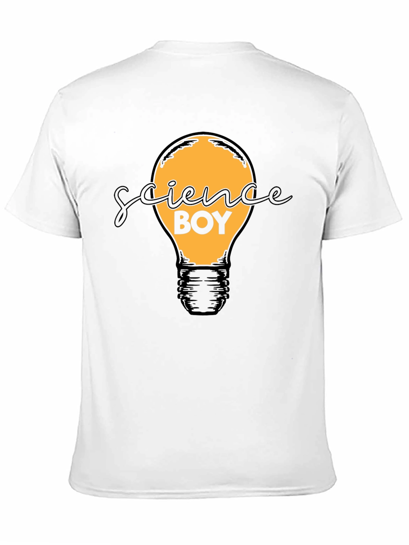 Science Boy Light Bulb Graphic T-Shirt