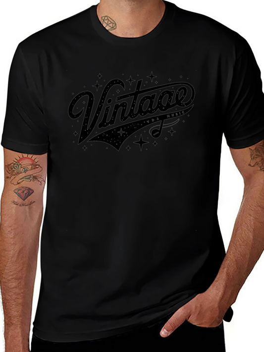 Vintage Style Black Tee