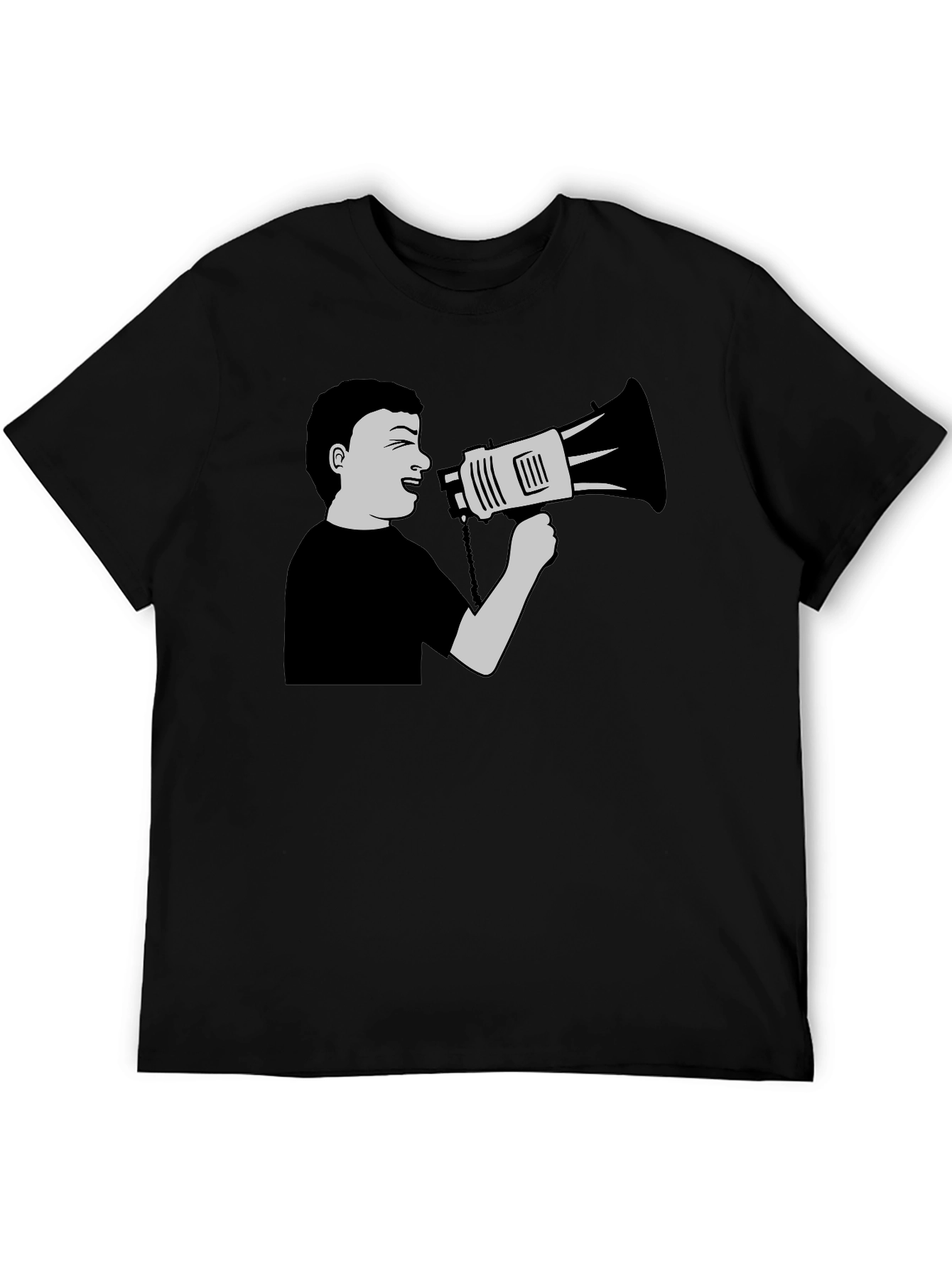 Shout Out Loud Graphic Tee - Black Cotton