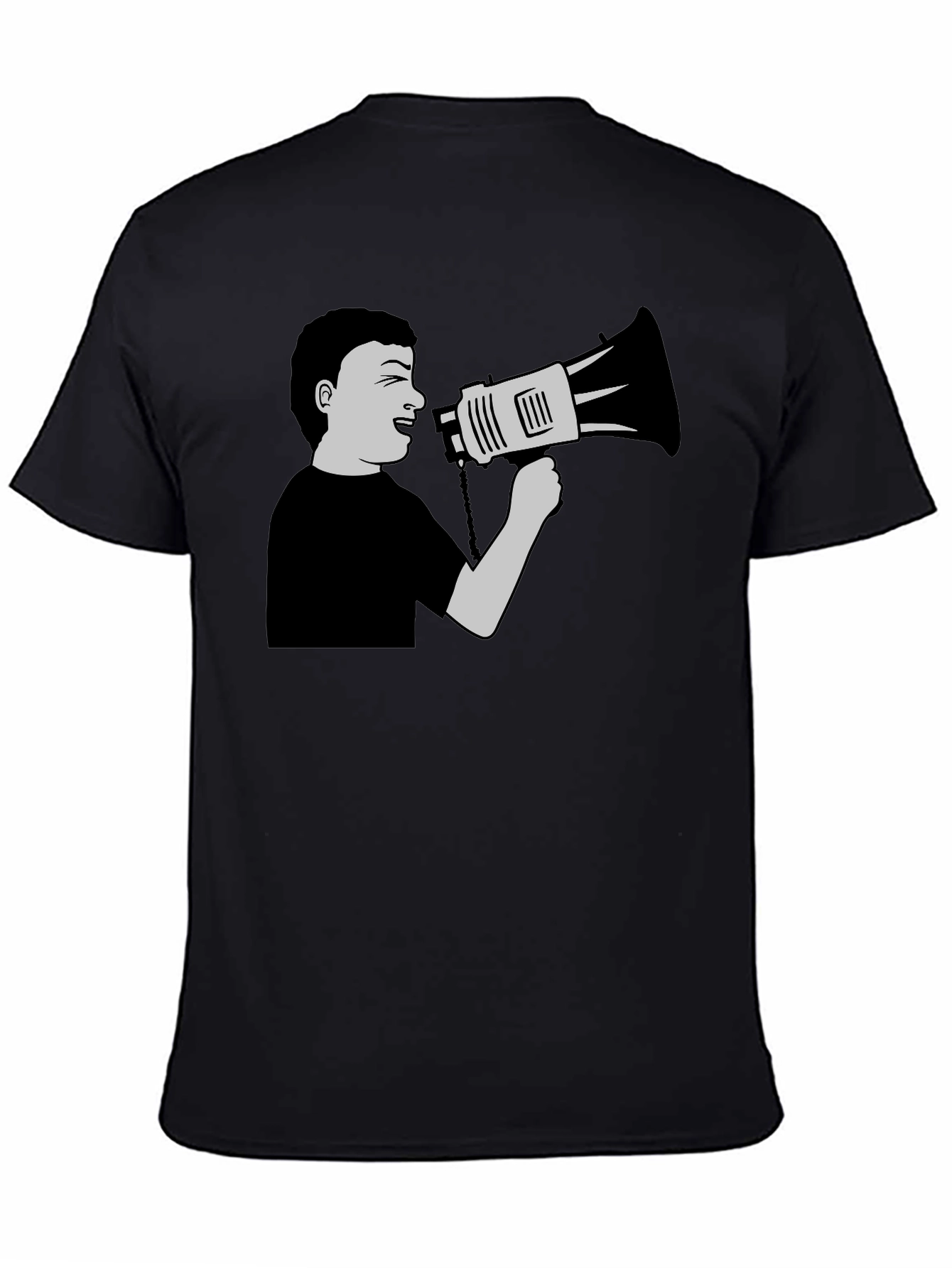 Shout Out Loud Graphic Tee - Black Cotton
