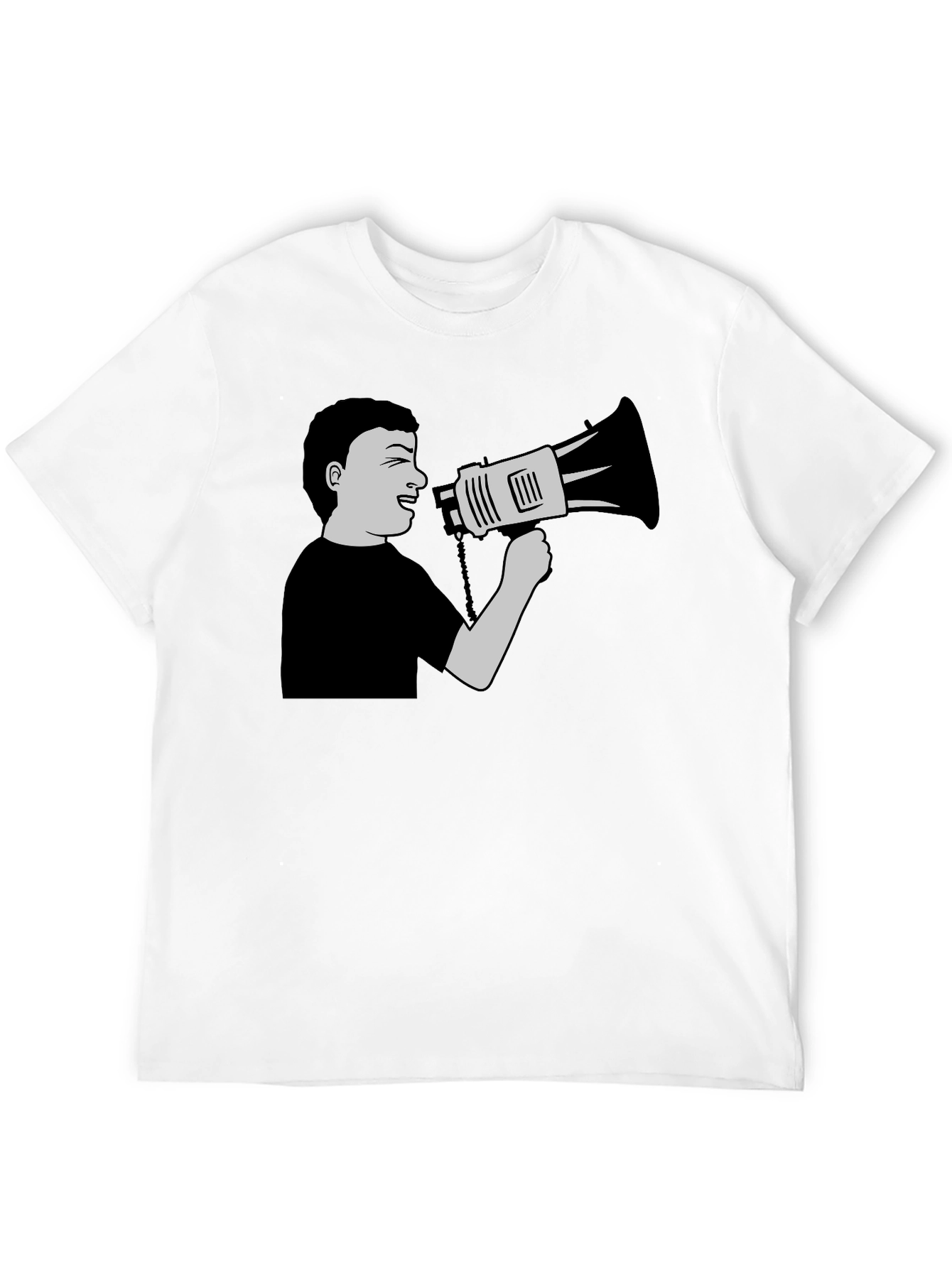 Shout Out Loud Graphic Tee - Black Cotton
